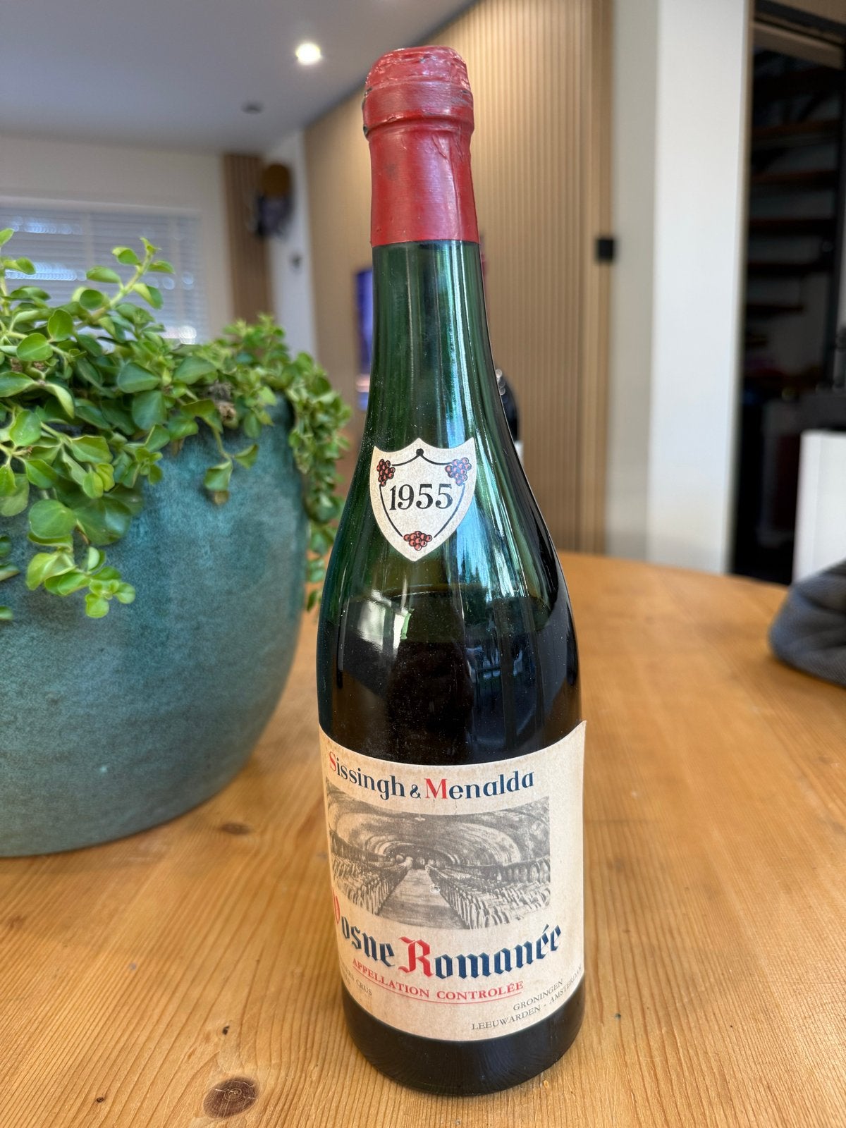 Zeldzame Vosne Romanée 1955 - Sissingh & Menalda, Ophalen, Gebruikt, Frankrijk, Rode wijn