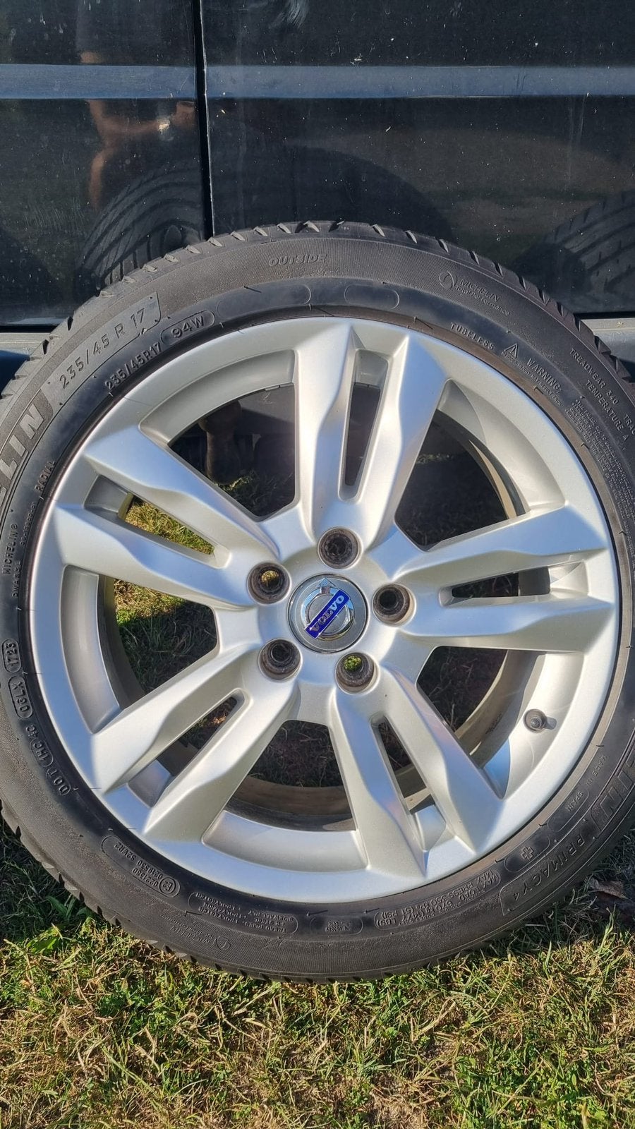 Volvo Njord 17 inch velgen V60 V70 + zomerbanden, Ophalen, Velg(en), 17 inch, Zomerbanden