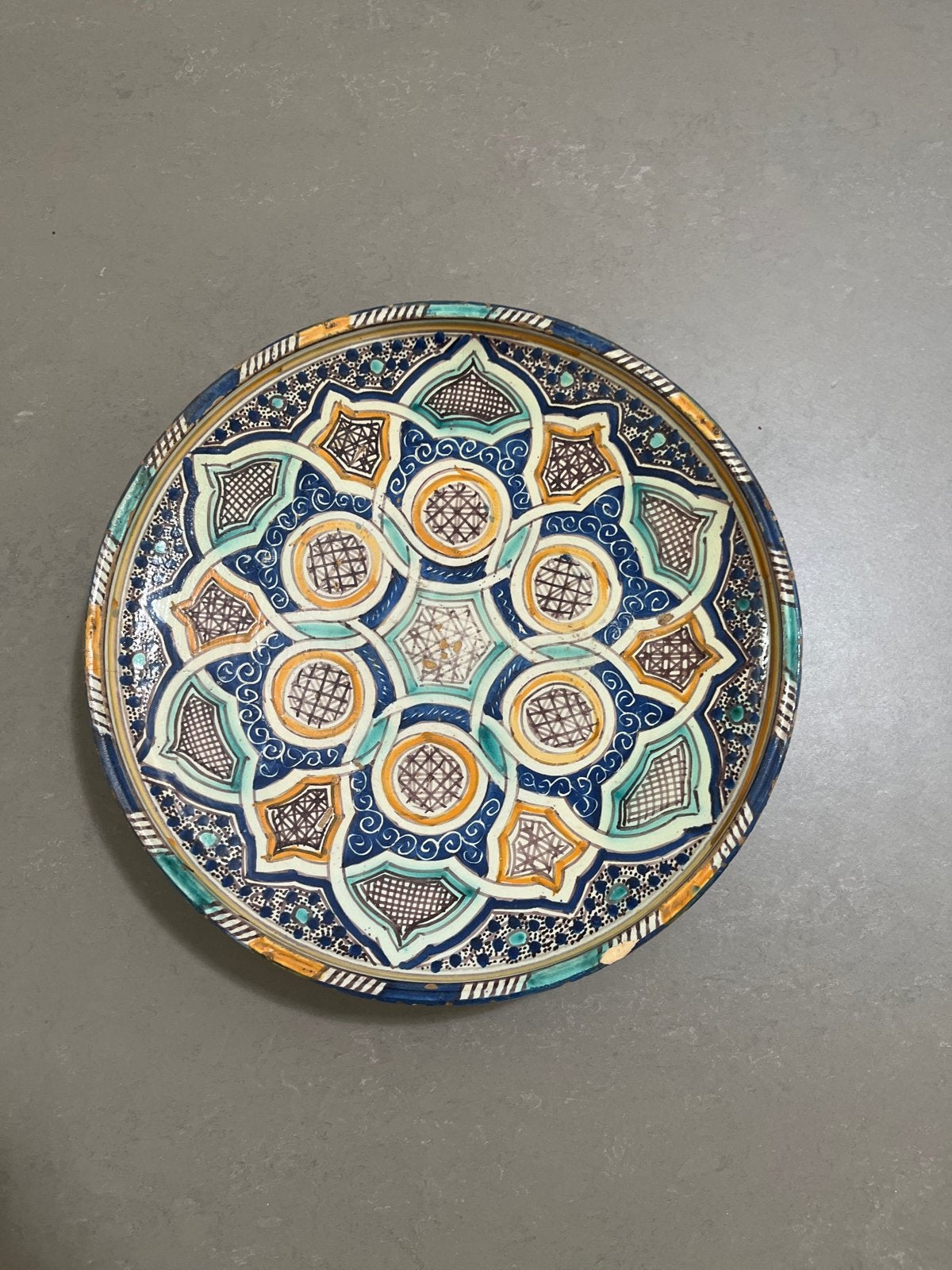 Decoratieve Marokkaanse schaal, handgeschilderd, Ophalen