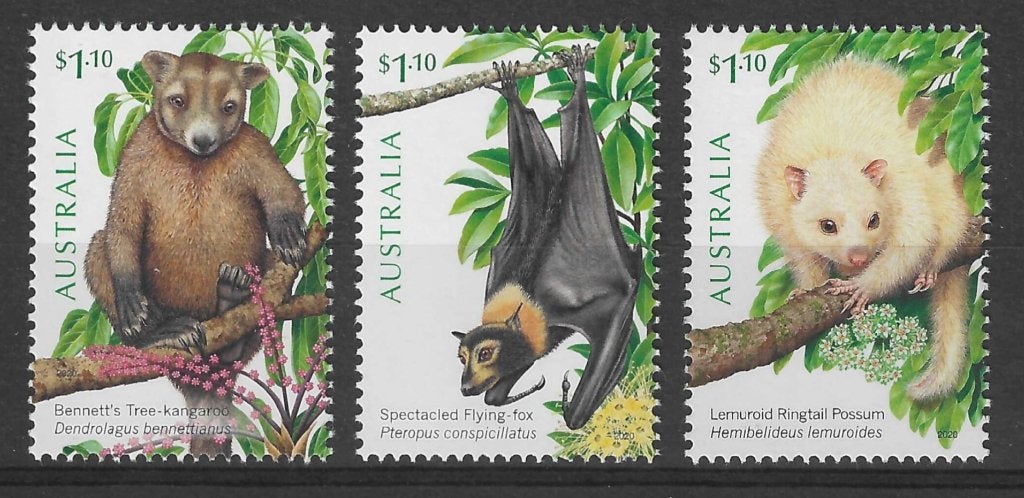 AUSTRALIE 2020, mi 5080/82 "Tree-dwellers Tropics" postfris, Ophalen of Verzenden, Postfris