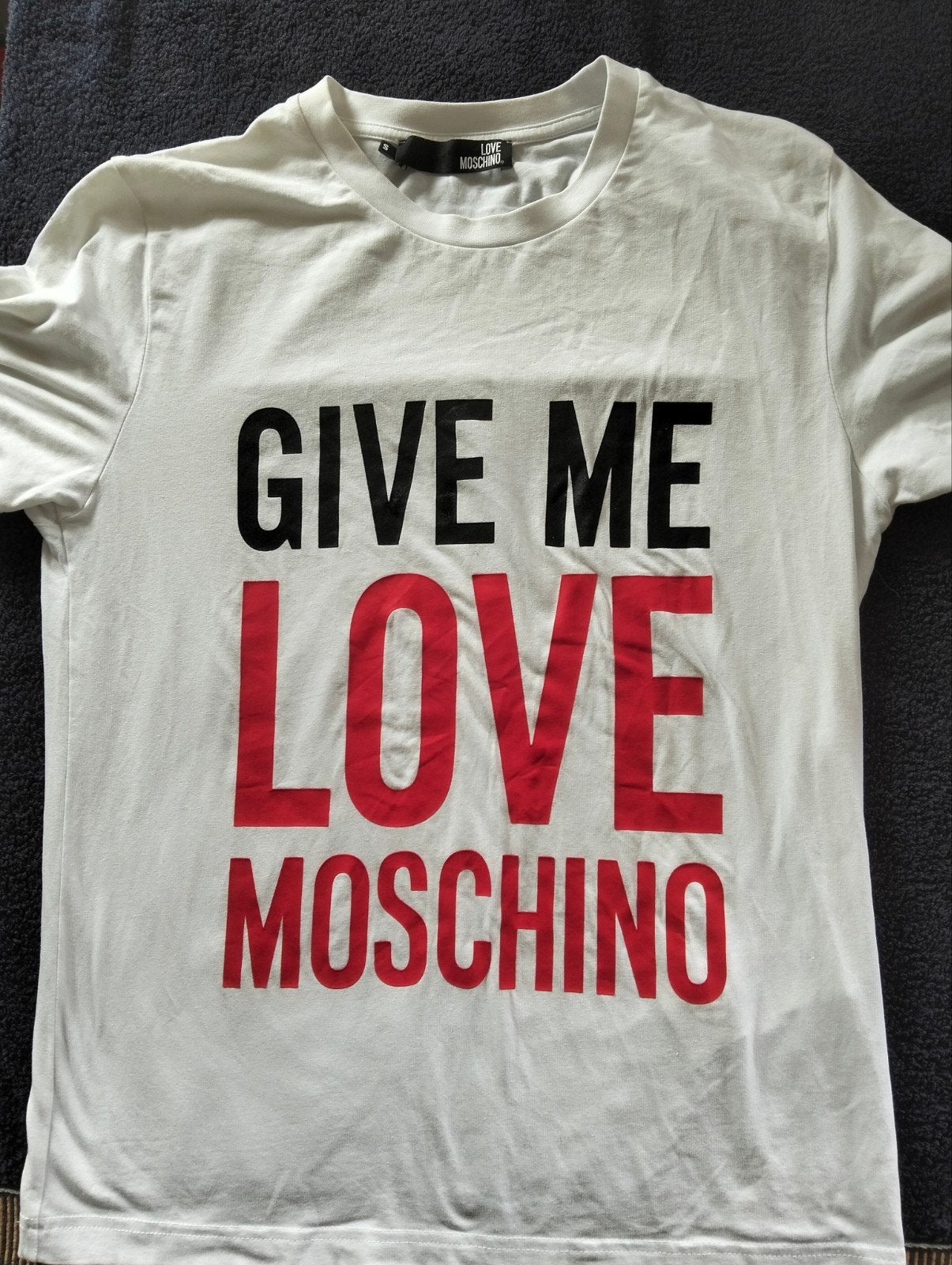 Love Moschino T-shirt - Maat S, Love Moschino, Wit, Ophalen of Verzenden, Korte mouw