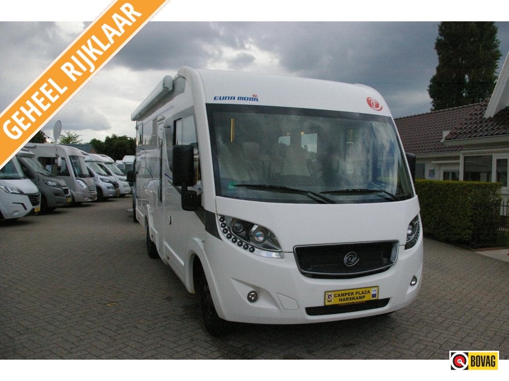Eura Mobil Integra Line 720 EB Enkele bedden, XXL Garage., Caravans en Kamperen, Campers, Integraal, Fiat, Airbags, Vloeistofverwarming