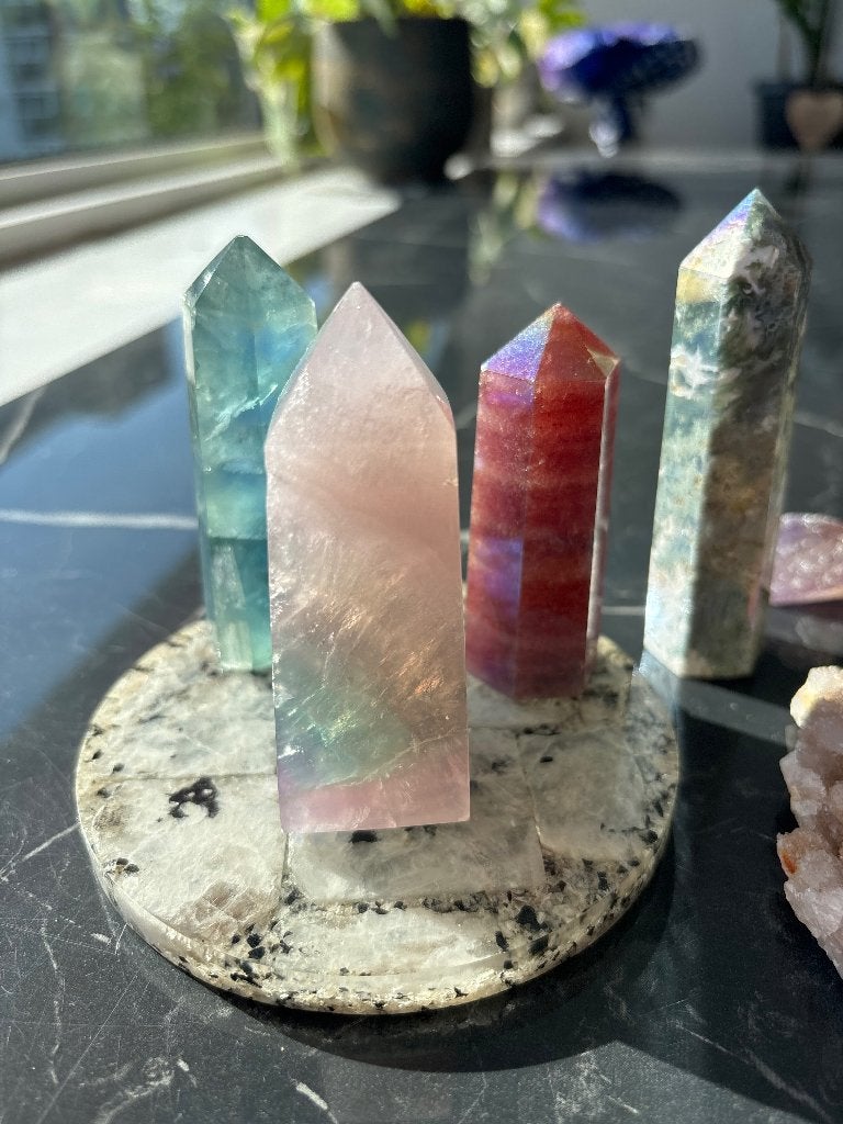 Fluoriet toren fluorite crystal, Verzamelen, Mineralen en Fossielen, Ophalen of Verzenden, Mineraal