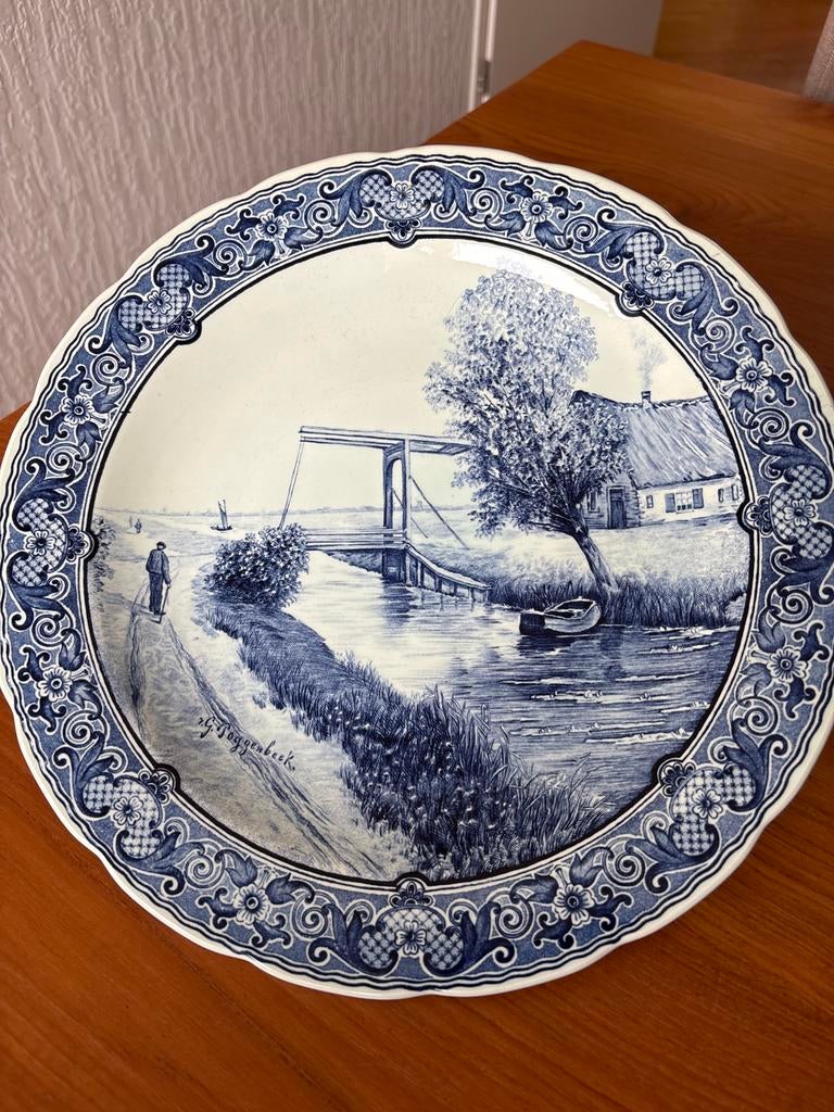 Delfts Blauw Boch wandbord - Gesigneerd G. Toggenbeek, Ophalen of Verzenden