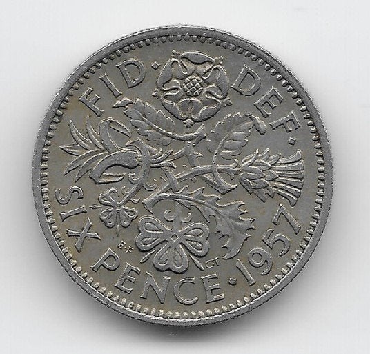 Verenigd Koninkrijk 6 pence 1957 KM# 903, Verzenden, Overige landen, Losse munt