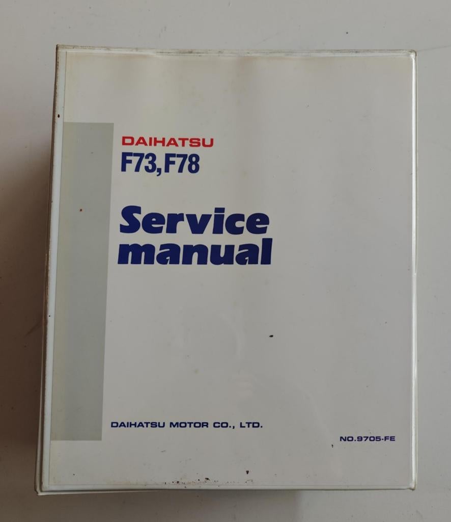 Daihatsu F73, F78 Servicehandleiding, Auto diversen, Ophalen