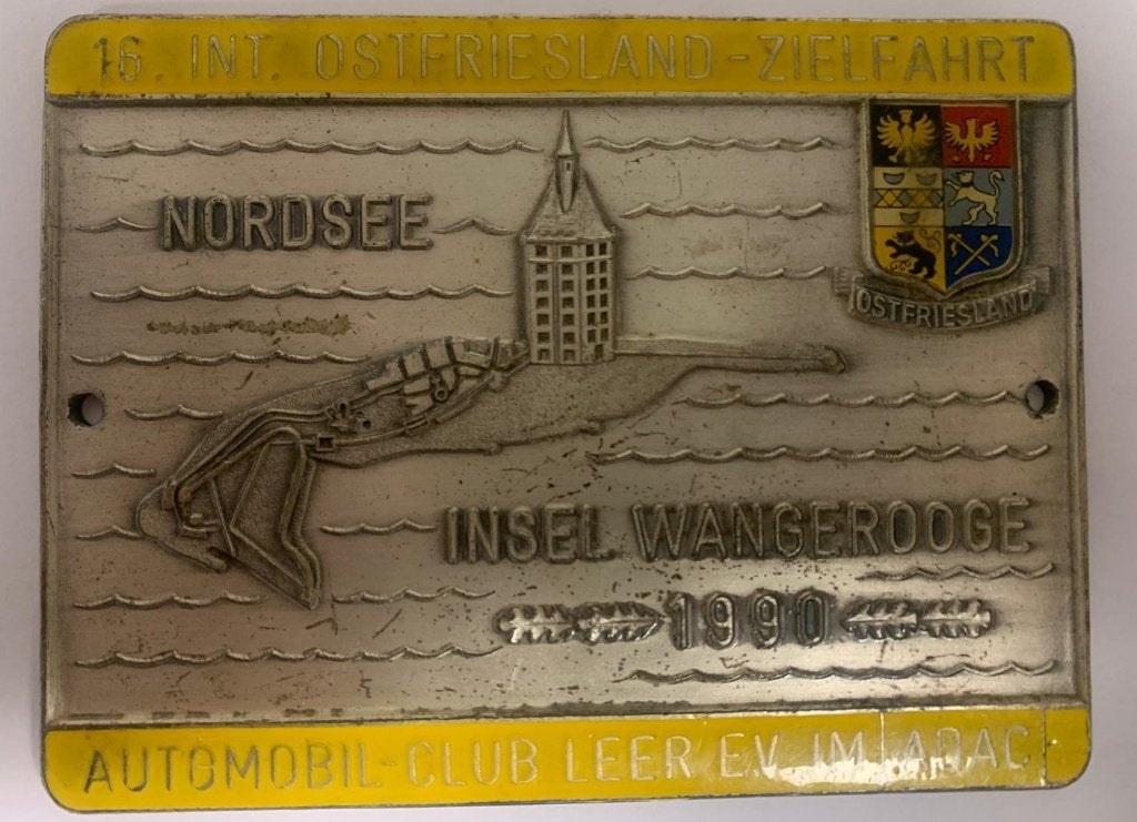 Plaquette van de Oldtimerrally 1990, Ophalen of Verzenden