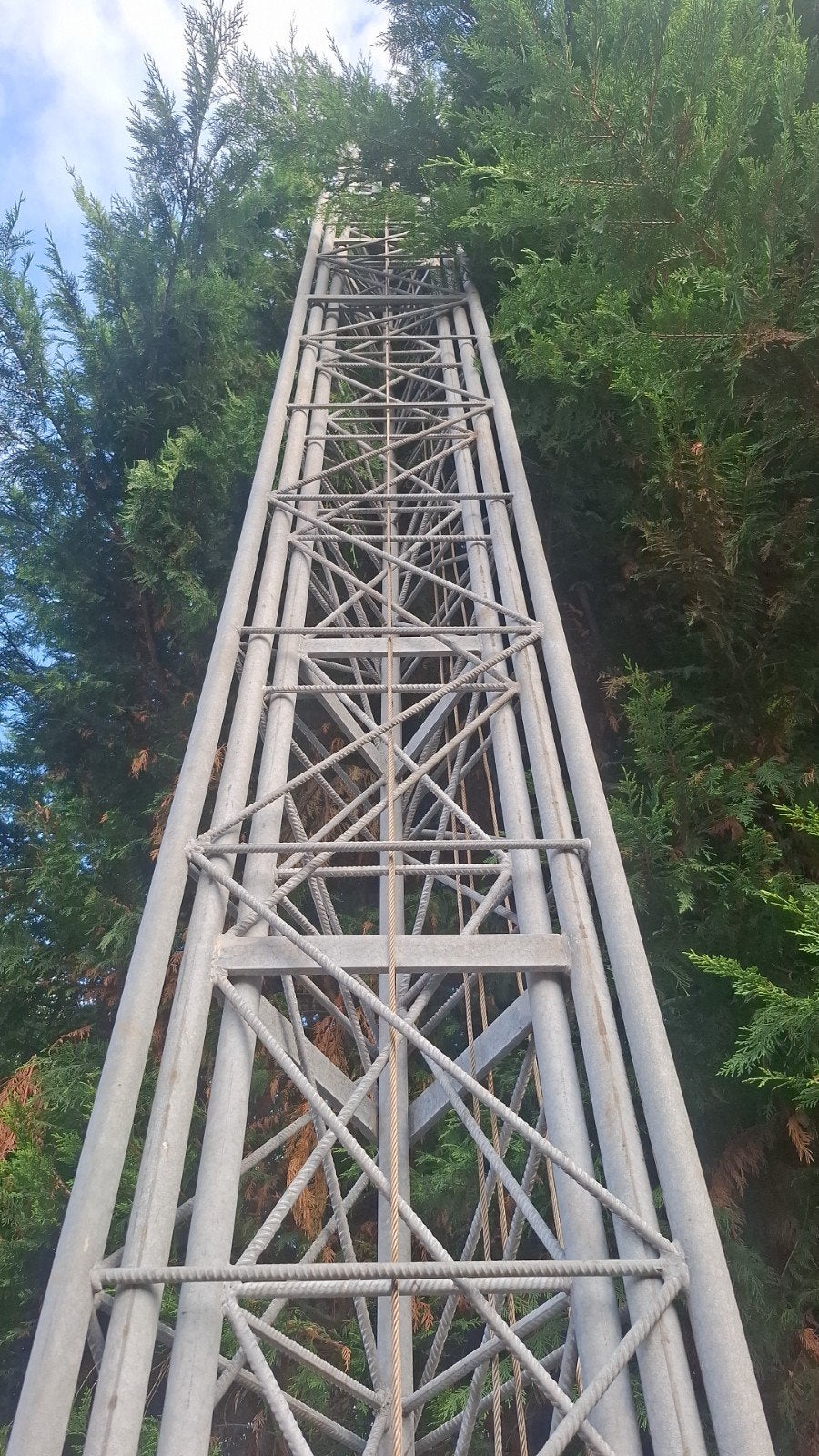 3 x 6 uitschuifbare zendmast   gegalvaniseerd, Ophalen, Gebruikt, Mast