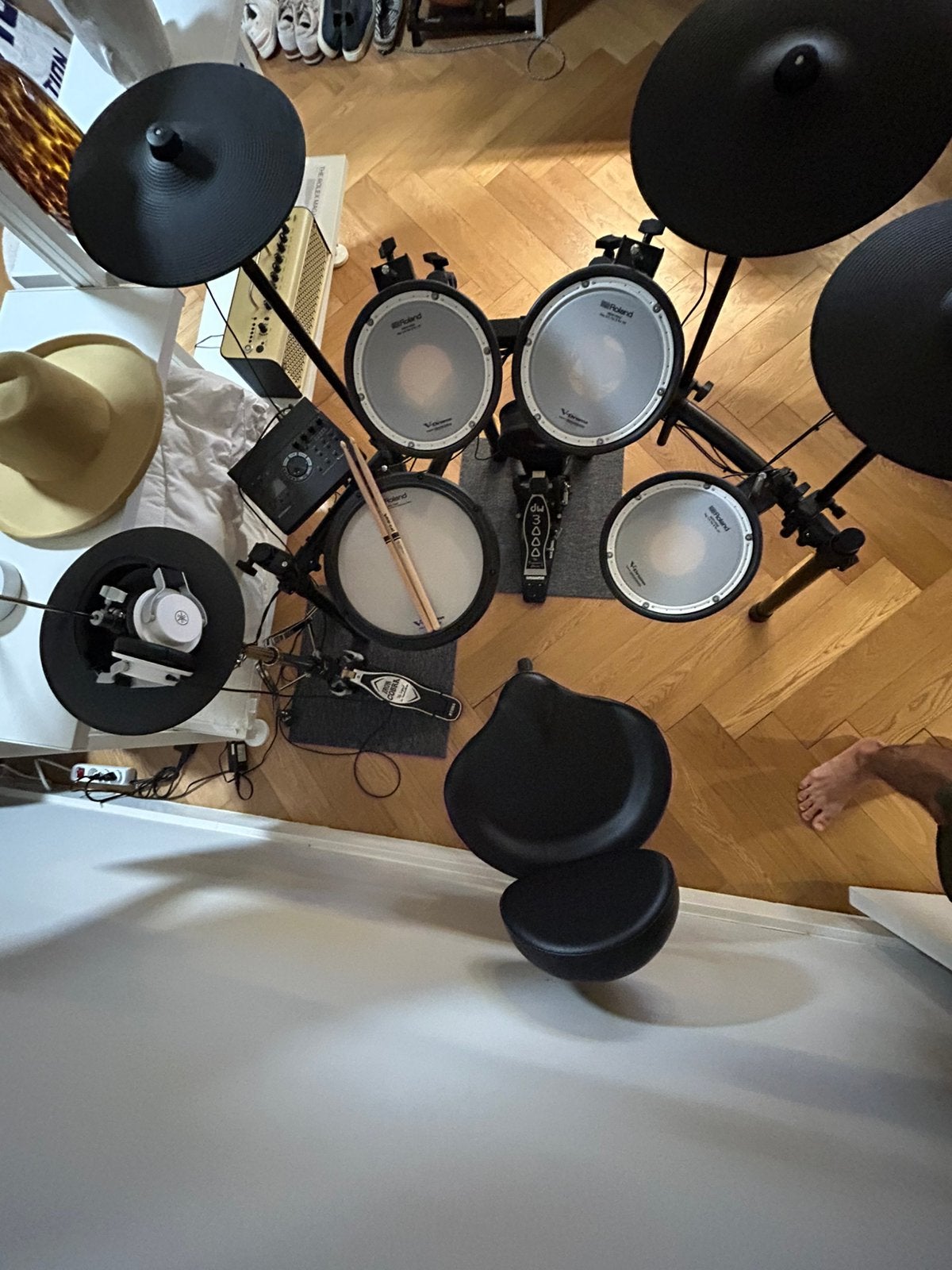 Roland TD17KVX2 Drumstel met DW3000 pedaal en accessoires, Muziek en Instrumenten, Ophalen, Zo goed als nieuw, Roland, Elektronisch