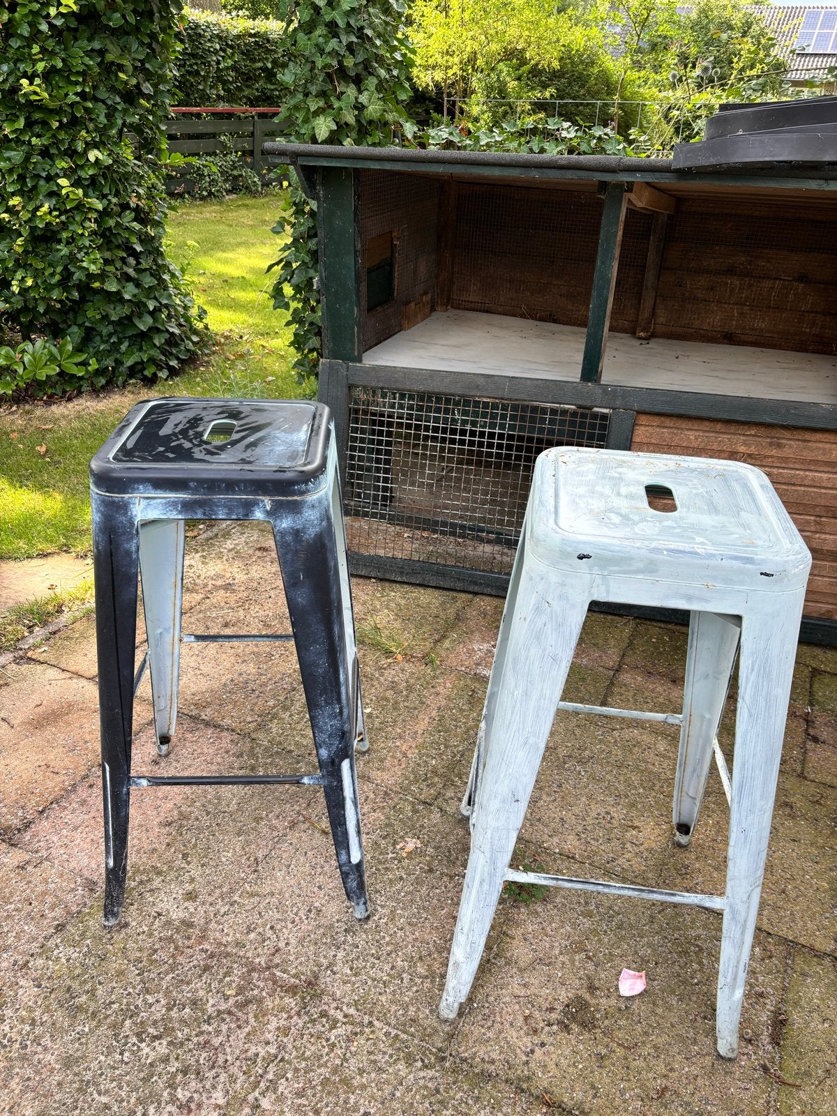Vintage Stijl Barkrukken Metaal - Per Stuk, Huis en Inrichting, Ophalen, Gebruikt, 60 tot 90 cm, Metaal
