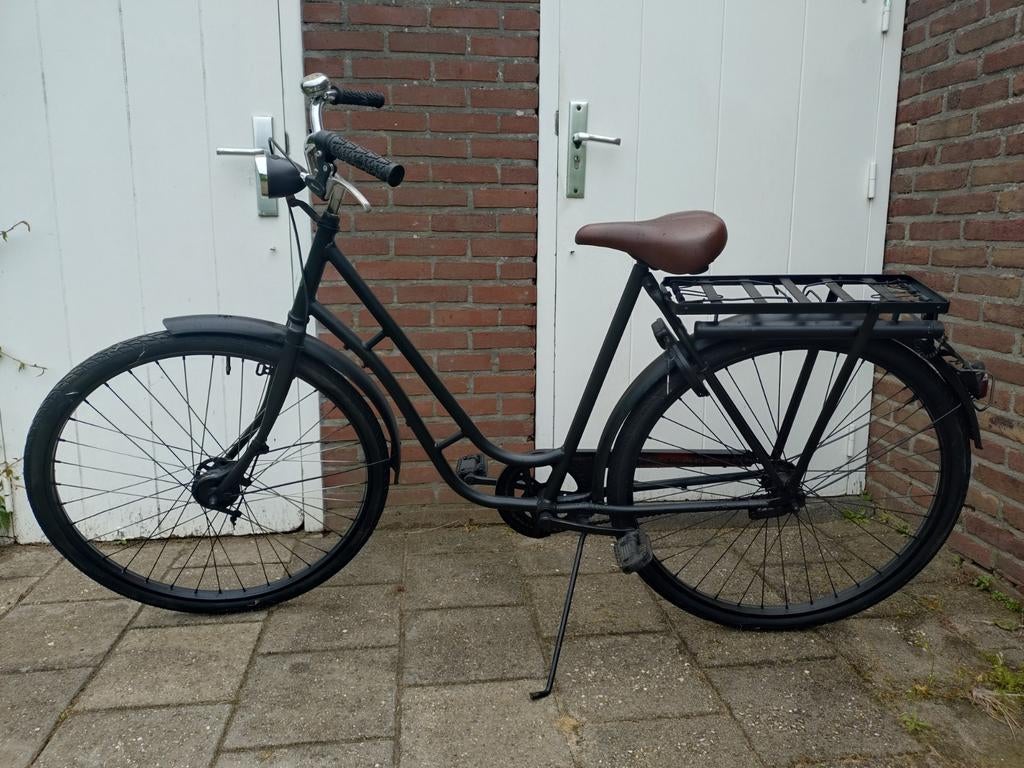 Kronan stadsfiets - Zwart, robuust en comfortabel, Fietsen en Brommers, Fietsen | Dames | Damesfietsen, Terugtraprem, Ophalen