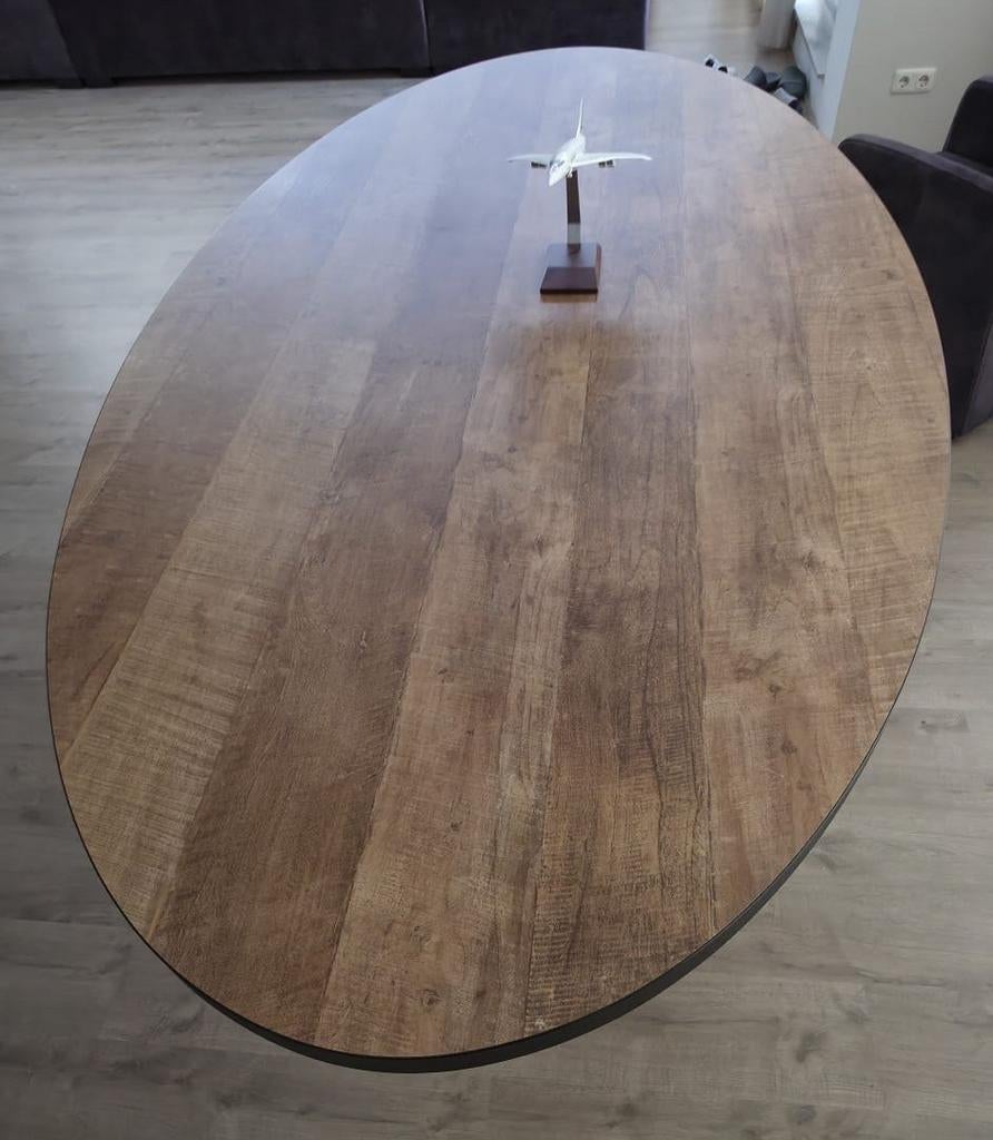 Eettafel scarlet ovaal a-meubel 250cm, Ophalen, 100 tot 150 cm, 200 cm of meer, Zo goed als nieuw