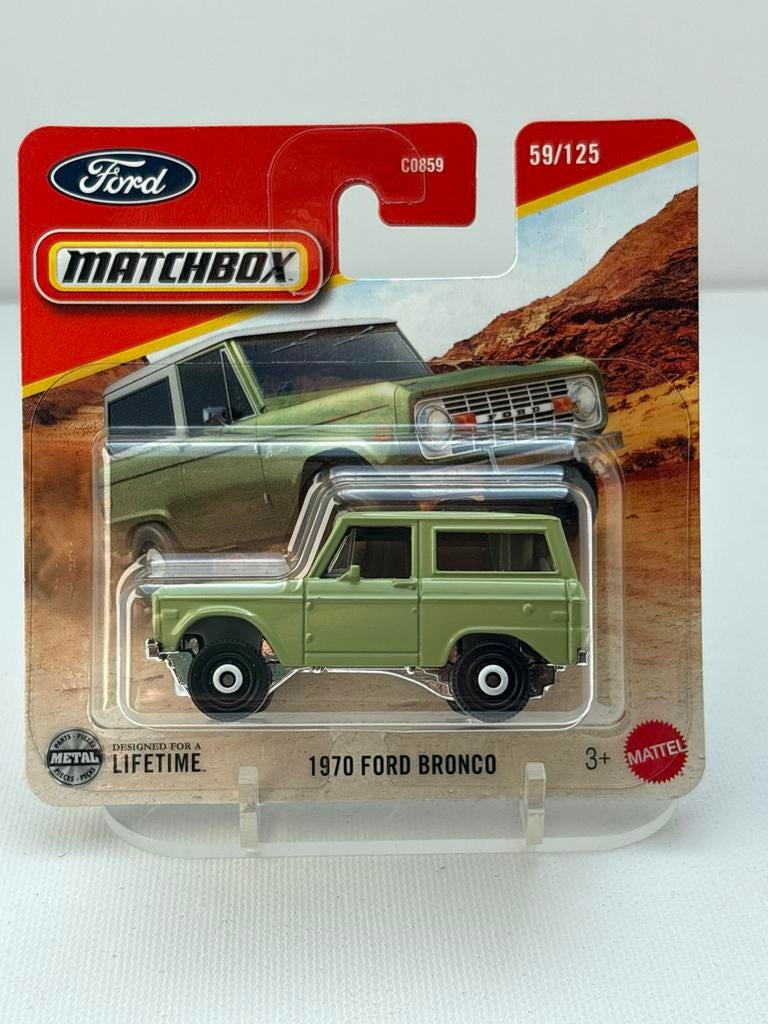 Matchbox 1970 Ford Bronco - Nieuw in verpakking, Auto, Nieuw, Ophalen of Verzenden, Mattel
