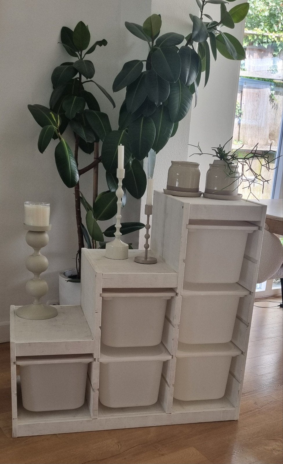 Ikea Trofast kast met bakken - Wit, trapmodel, Ophalen, Gebruikt