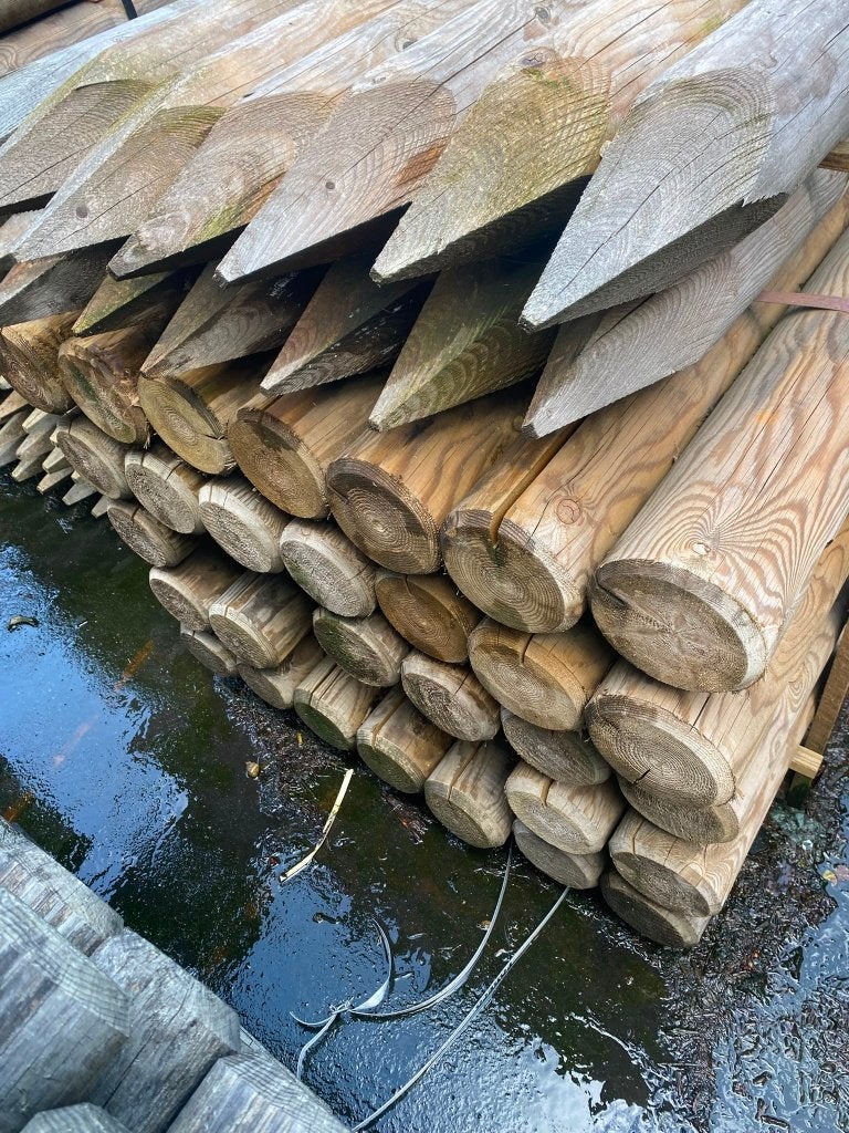 Palen met ronde gaten 200 Ø14 nr. 741, Ophalen, 180 tot 250 cm, Palen