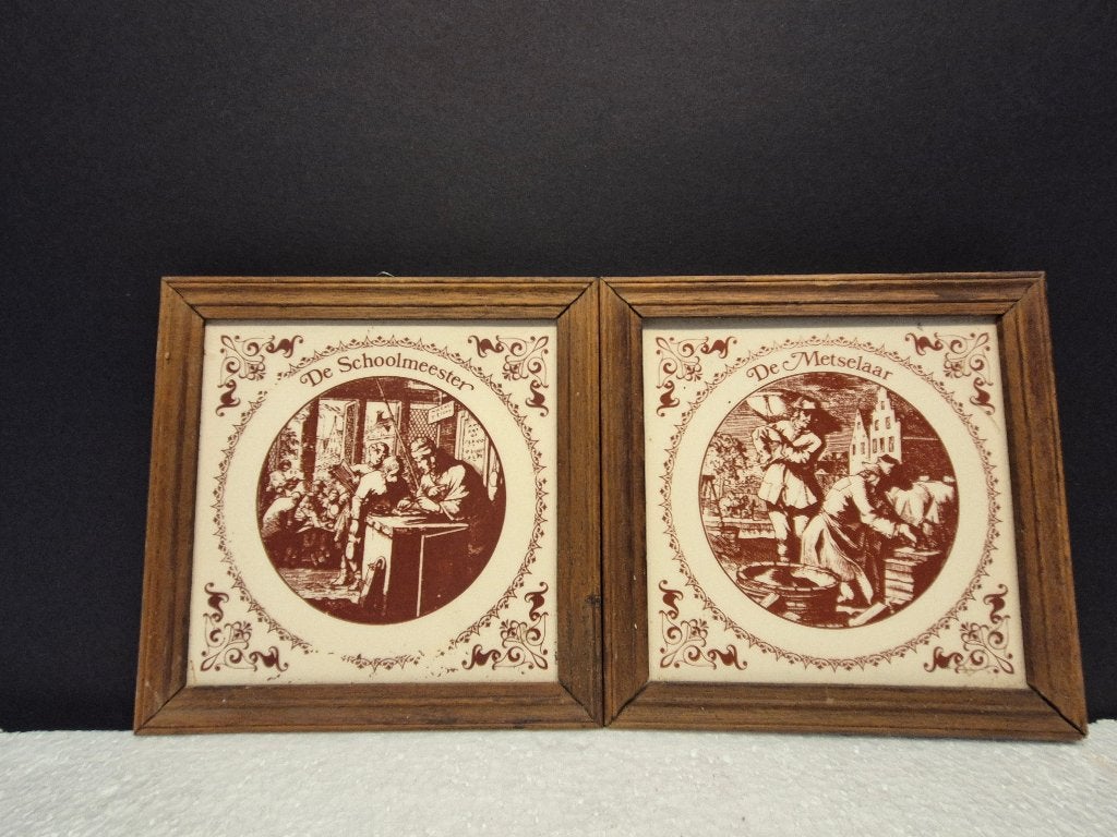 4 tegeltjes met oude ambachten, Ophalen