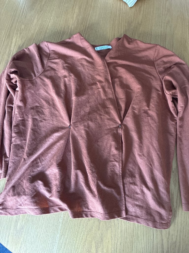 Shirt Violeta by mango maat xxl, Ophalen, Mango, Bruin, Shirt of Top