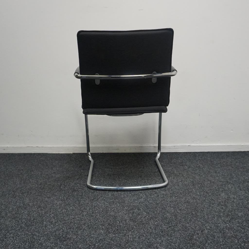 13x Kembo vergaderstoelen | Zwart | Chroom | Stapelbaar, Gebruikt, -, Zwart, -