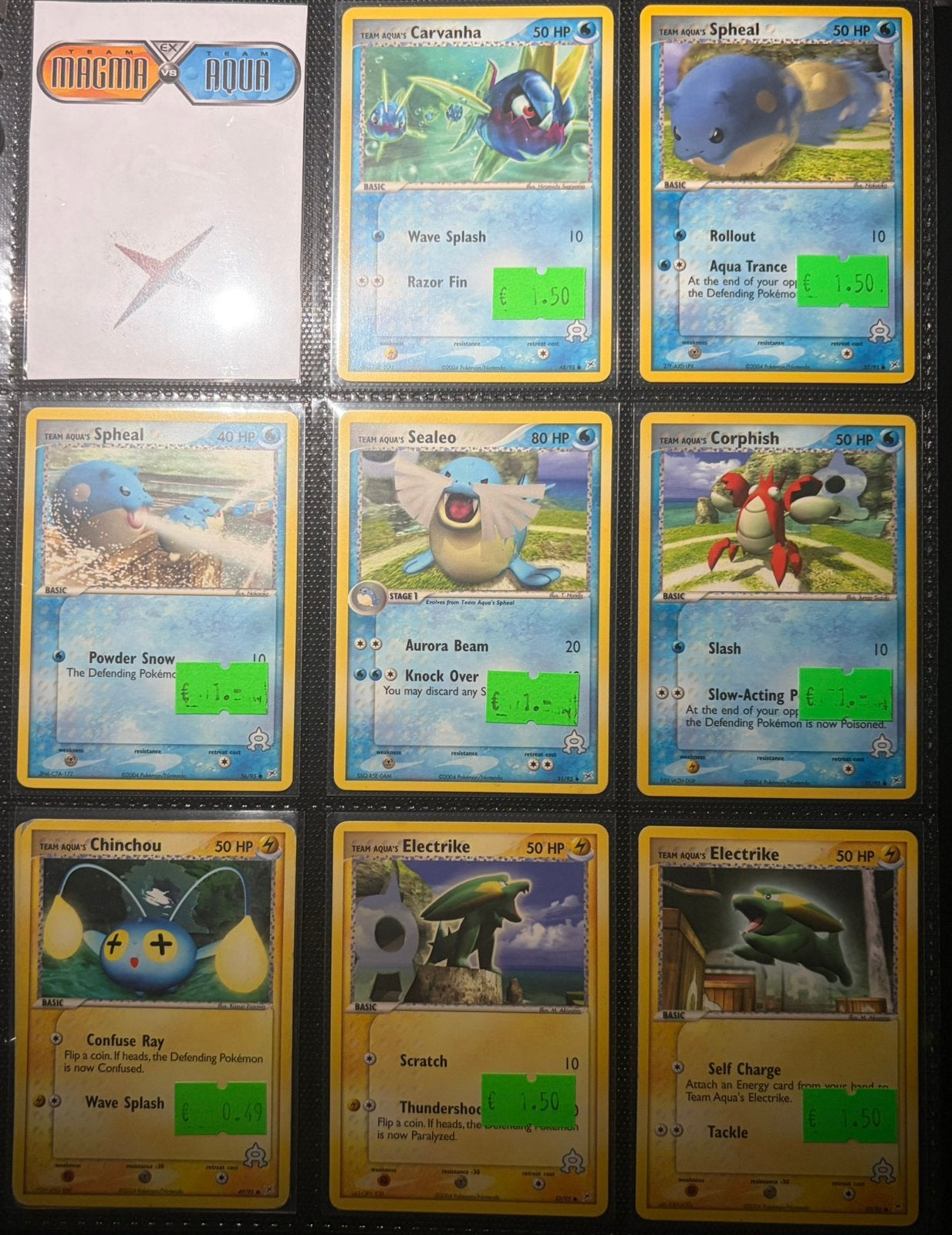 EX Team Aqua Team Magma Pokemon kaarten, Ophalen of Verzenden, Zo goed als nieuw, Meerdere kaarten