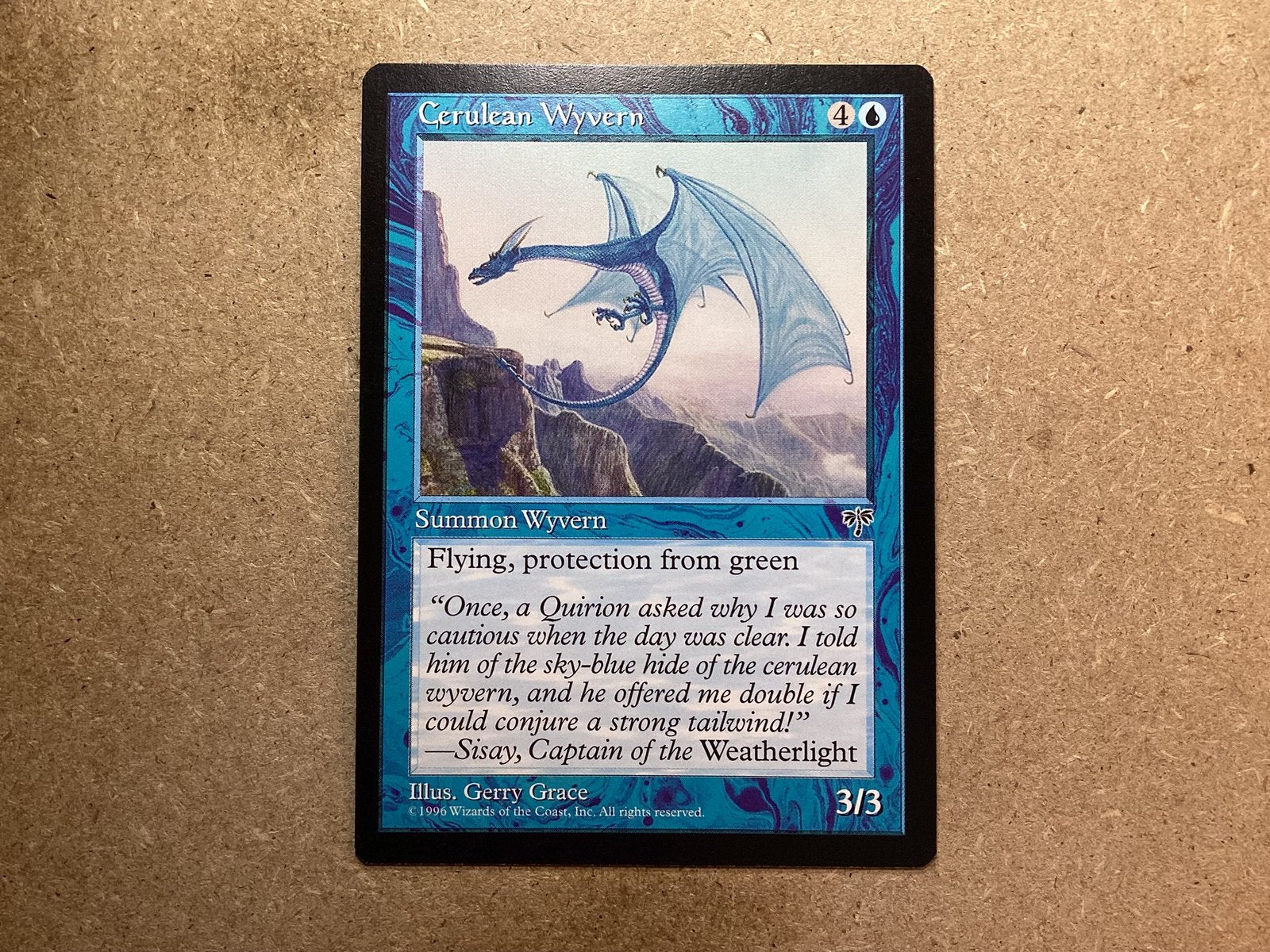 1x Cerulean Wyvern (Near Mint), Ophalen of Verzenden, Zo goed als nieuw, Losse kaart