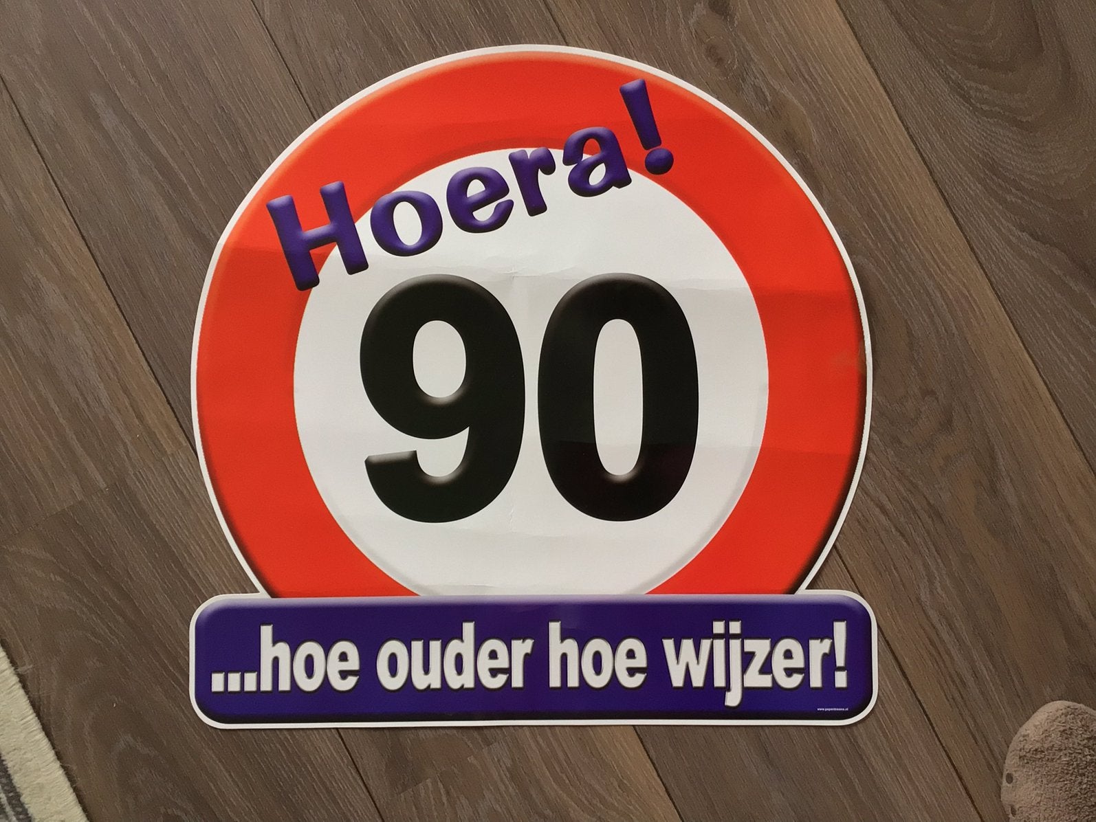 Deur- raambord 90 jaar   50 cm, Ophalen, Nieuw, Versiering