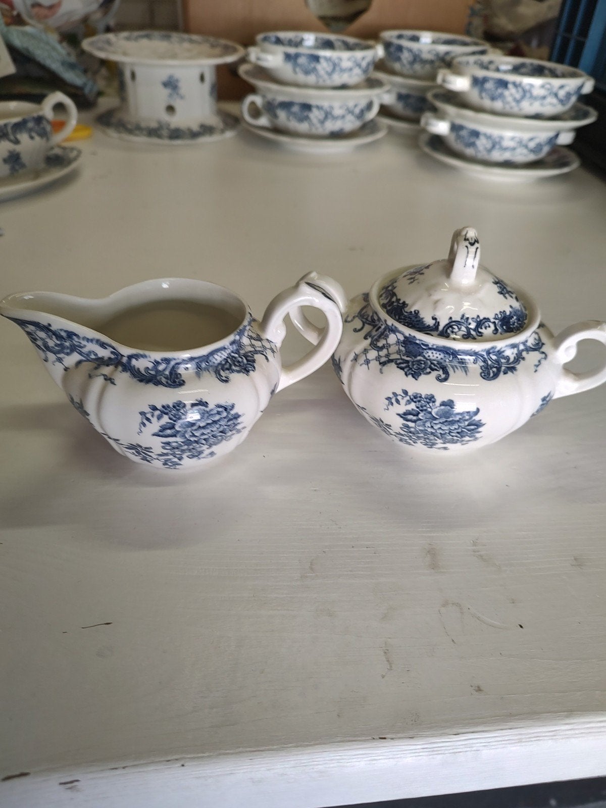 Villeroy & Boch Valeria roomstel - Suikerpot en Melkkan, Ophalen of Verzenden