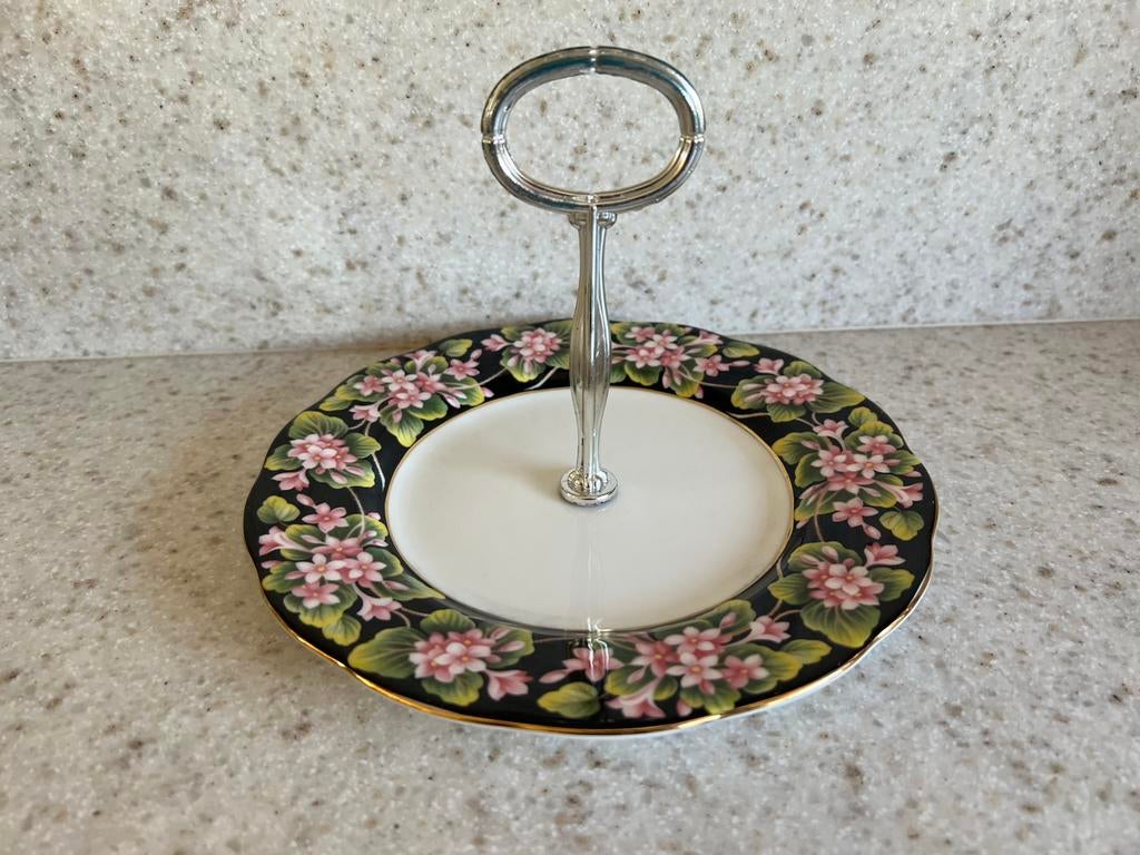 Etagiere 1 laags Royal Albert Provincial Flowers Mayflower, Antiek en Kunst, Antiek | Servies los, Verzenden