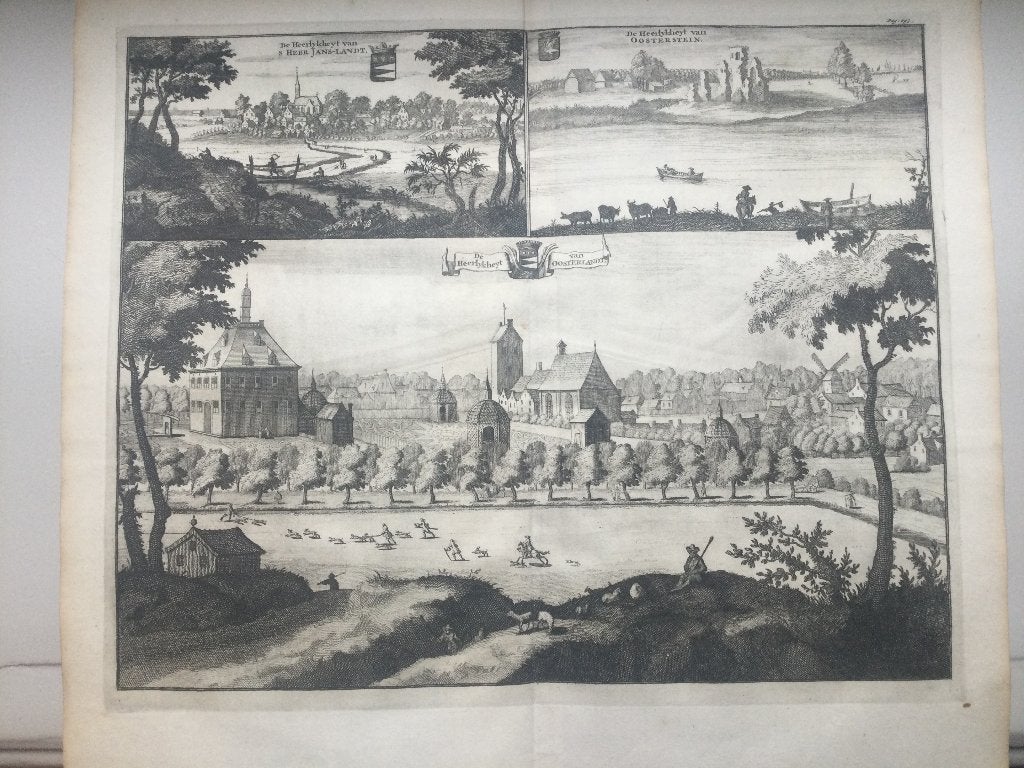 Oosterland en Sirjansland , Zeeland, 1696, 42 cm, 1600 - 1699, 37 cm, Met tekst