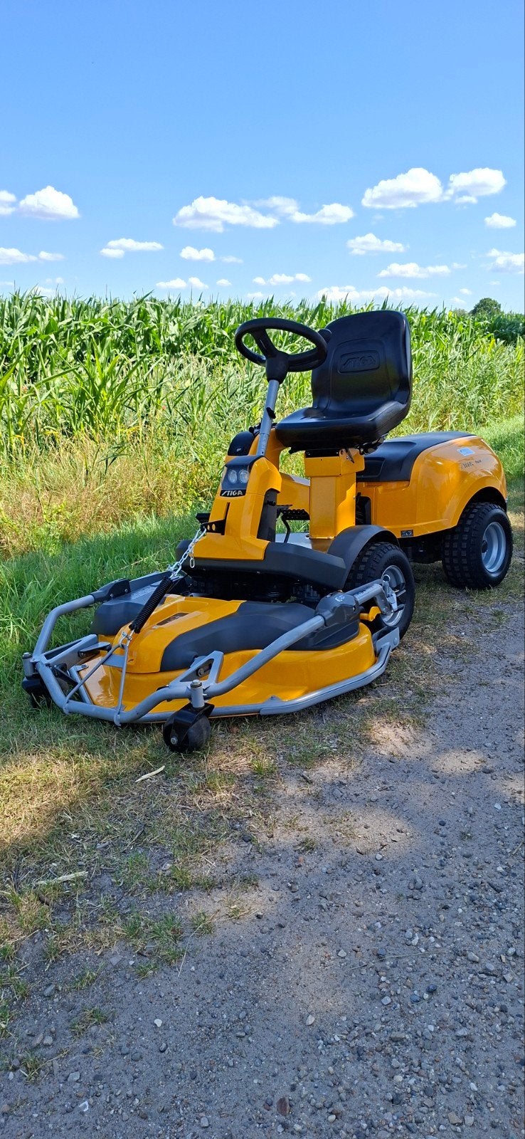 ✅ STIGA PARK. 4-WD. 61 UUR. STUURBEKRACHTIGING. 110CM, Tuin en Terras, Zitmaaiers, Zo goed als nieuw, 90 tot 120 cm, Elektrische starter