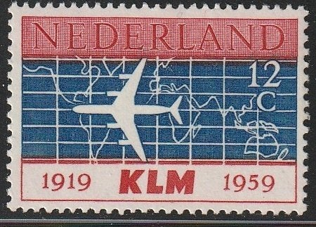 Nederland 1959 729 KLM 12c, Postfris, Ophalen of Verzenden, Na 1940, Postfris