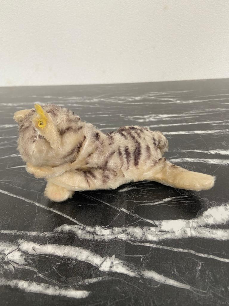 Steiff poes met knop 21, Ophalen of Verzenden