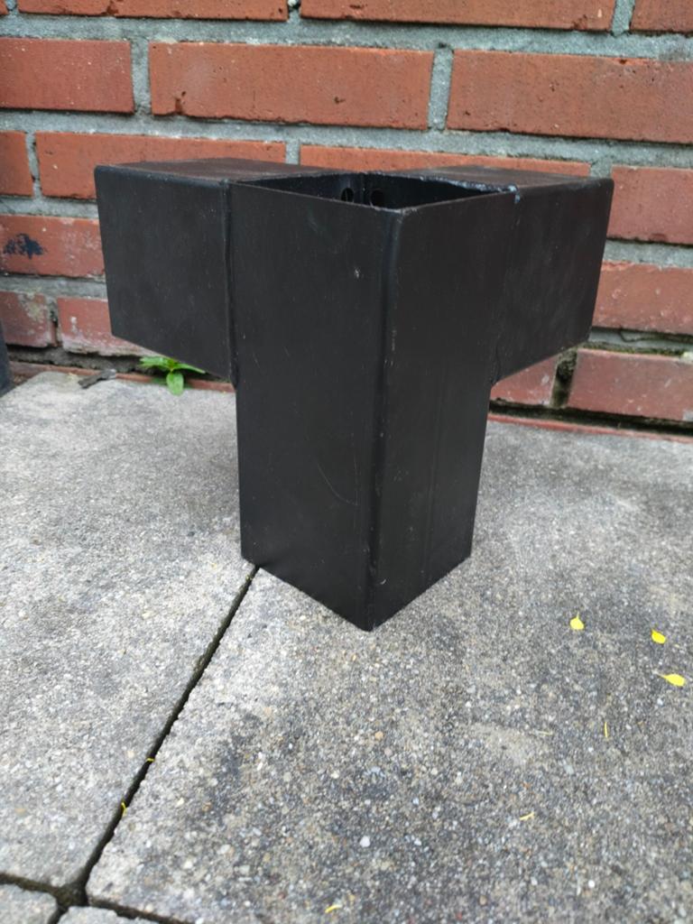 3 Pergola hoekverbinder staal 9.2x9.2 cm binnenmaat, Ophalen, Zo goed als nieuw