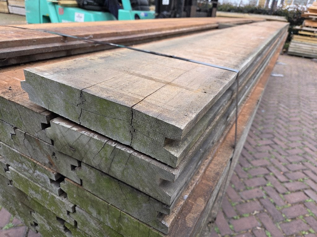 42 m2 Azobé hardhouten damwand 6 cm dik - nr: HP75, Ophalen, 250 cm of meer, Planken, Hardhout