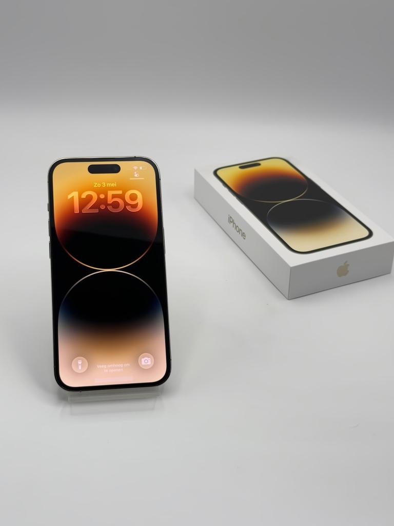 iPhone 14 Pro | 256 GB | Goud | Topstaat | Garantie, 256 GB, Apple Inc., One Apple Park Way, Cupertino, CA 95014, Verenigde Staten.