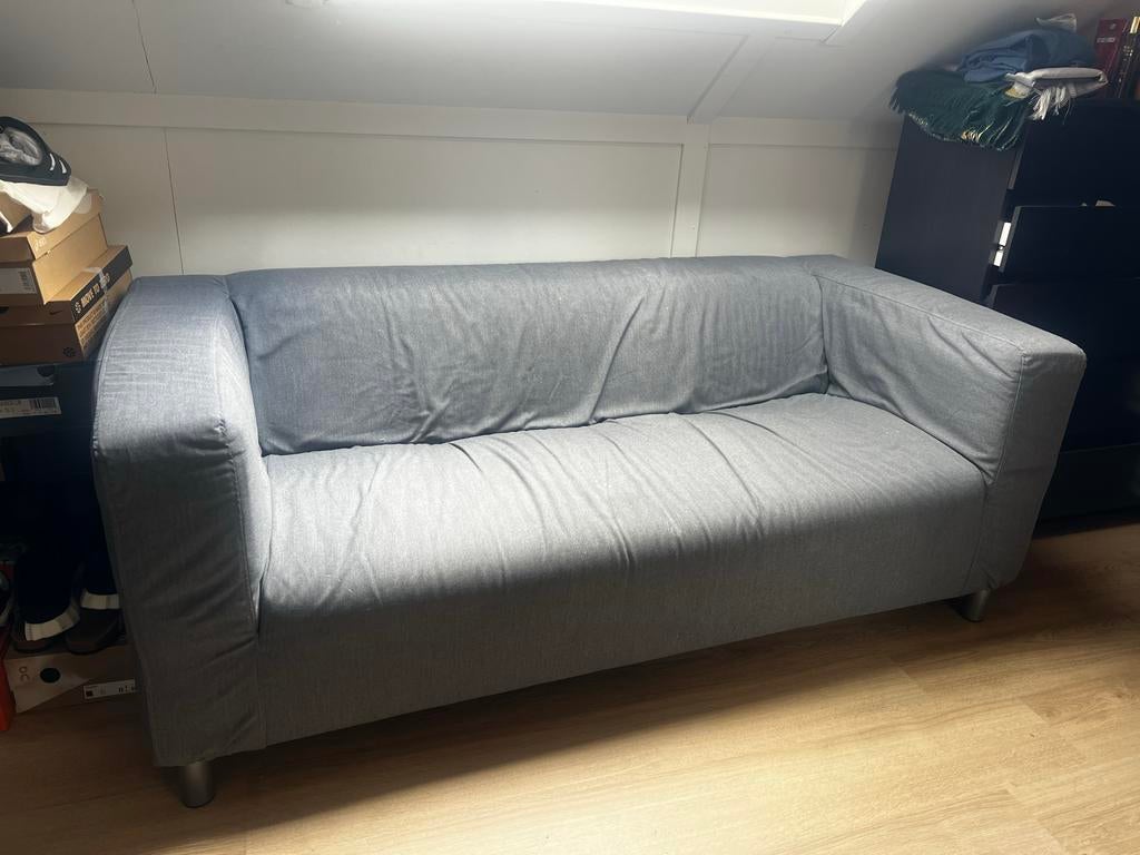 IKEA Klippan bank met grijze hoes - snel ophalen!, Ophalen, Gebruikt, 150 tot 200 cm, Tweepersoons