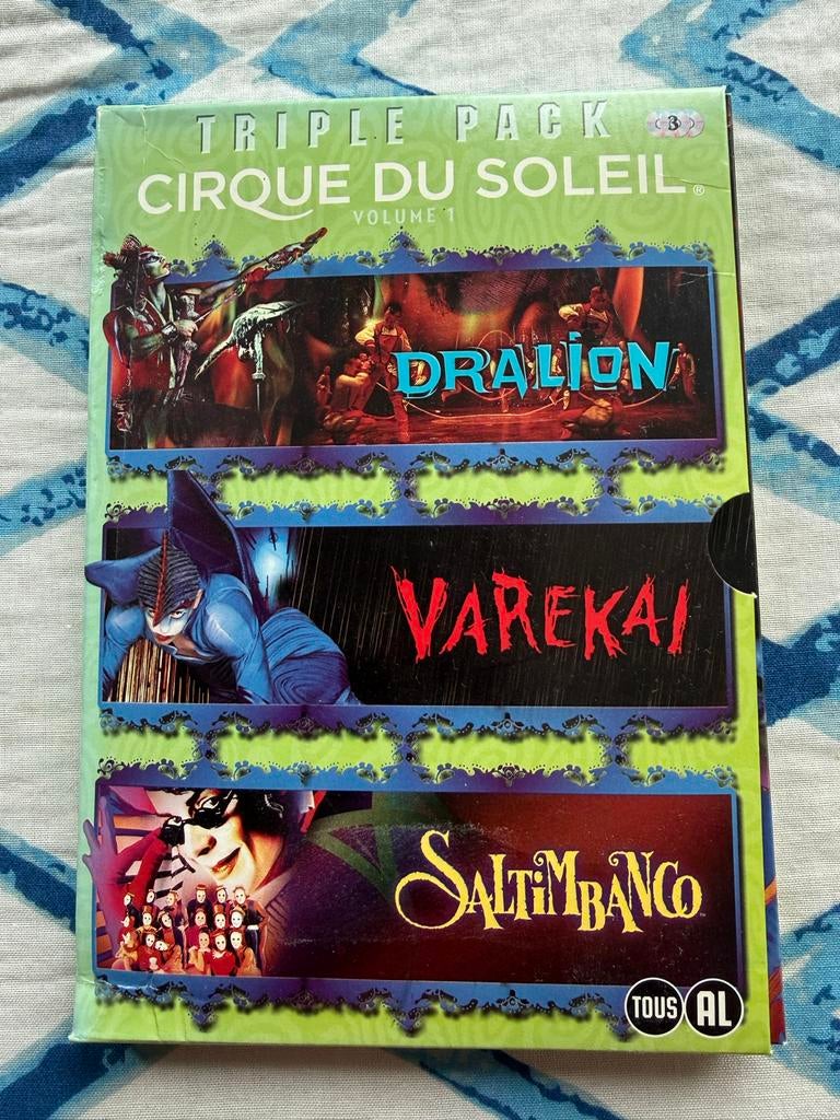 Cirque du Soleil DVD Boxset: Dralion, Varekai, Saltimbanco, Alle leeftijden, Ophalen of Verzenden, Zo goed als nieuw, Boxset