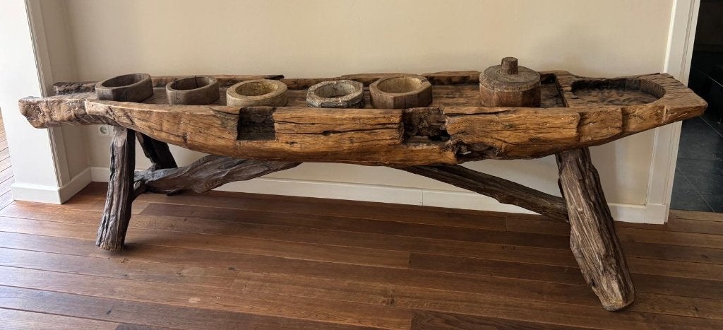 Braziliaanse antieke Wabi Sabi kaastafel - Sidetable, Ophalen