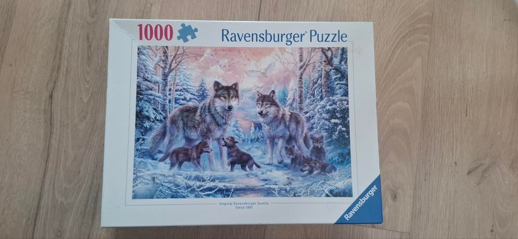 Ravensburger Legpuzzel 1000 stukjes - Wolvenfamilie, Ophalen of Verzenden, 500 t/m 1500 stukjes, Zo goed als nieuw, Legpuzzel