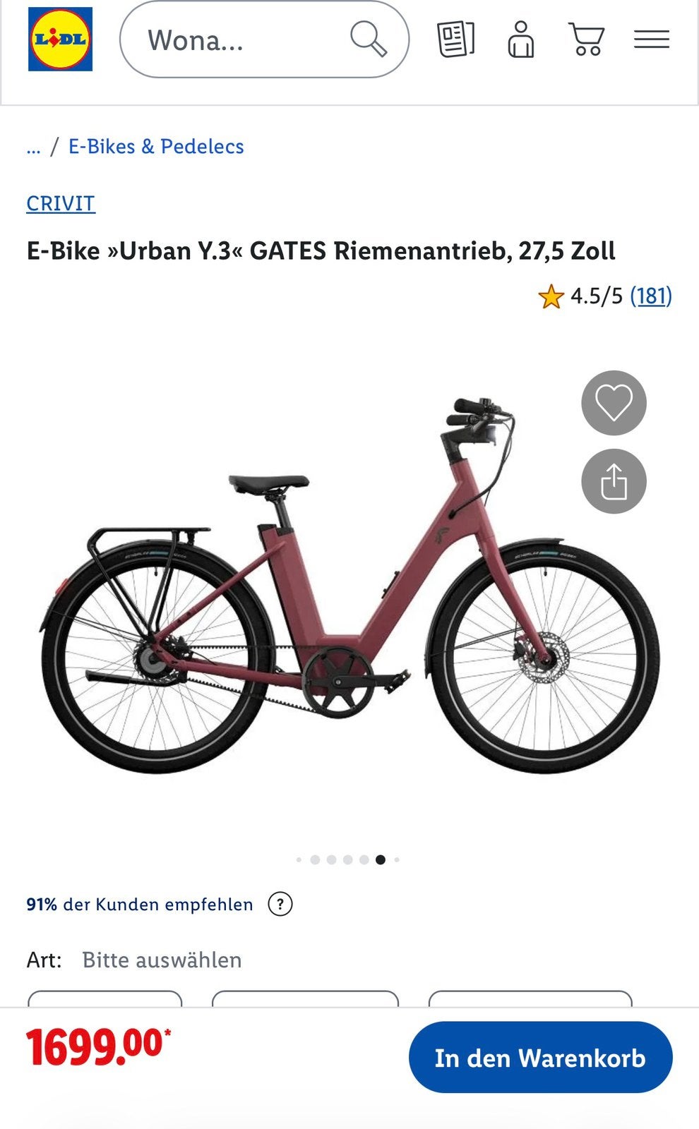 Nieuwe E-Bike »Urban Y.3, 27,5 Zoll, Ophalen of Verzenden, Zo goed als nieuw, Overige merken