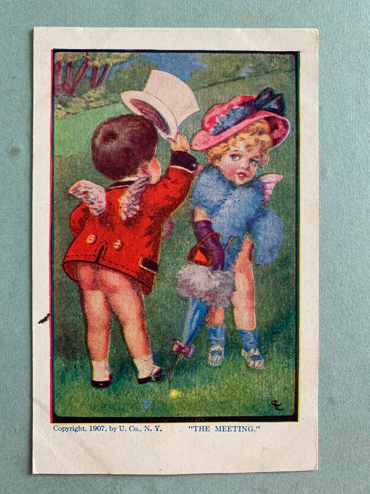 The meeting, Ophalen of Verzenden, Voor 1920, Gelopen, Kinderen