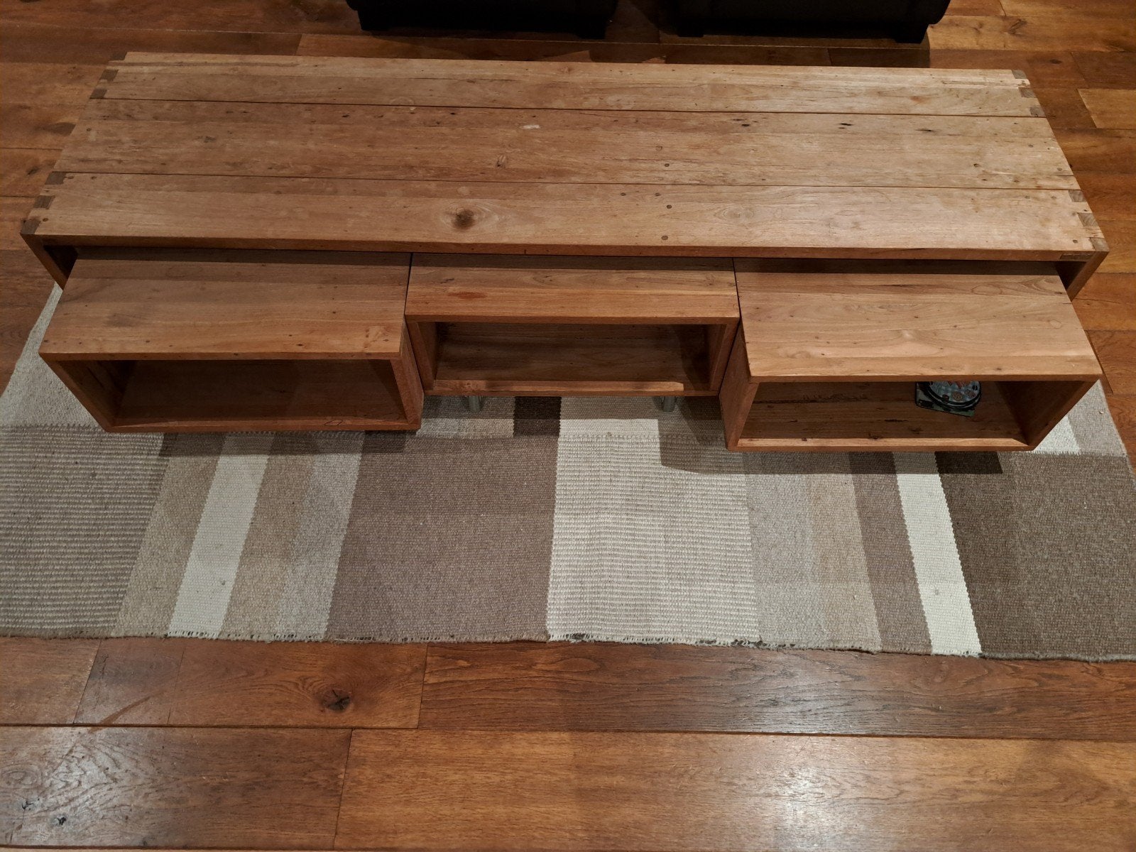 Salontafel dBodhi Fissure Collectie, Ophalen, 100 tot 150 cm, Industrieel, Landelijk, Teakhout
