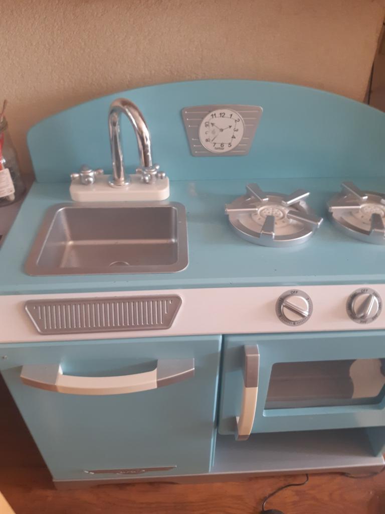 Complete Speelkeuken met Accessoires en Eten, Ophalen, Gebruikt, Hout, Speelkeuken
