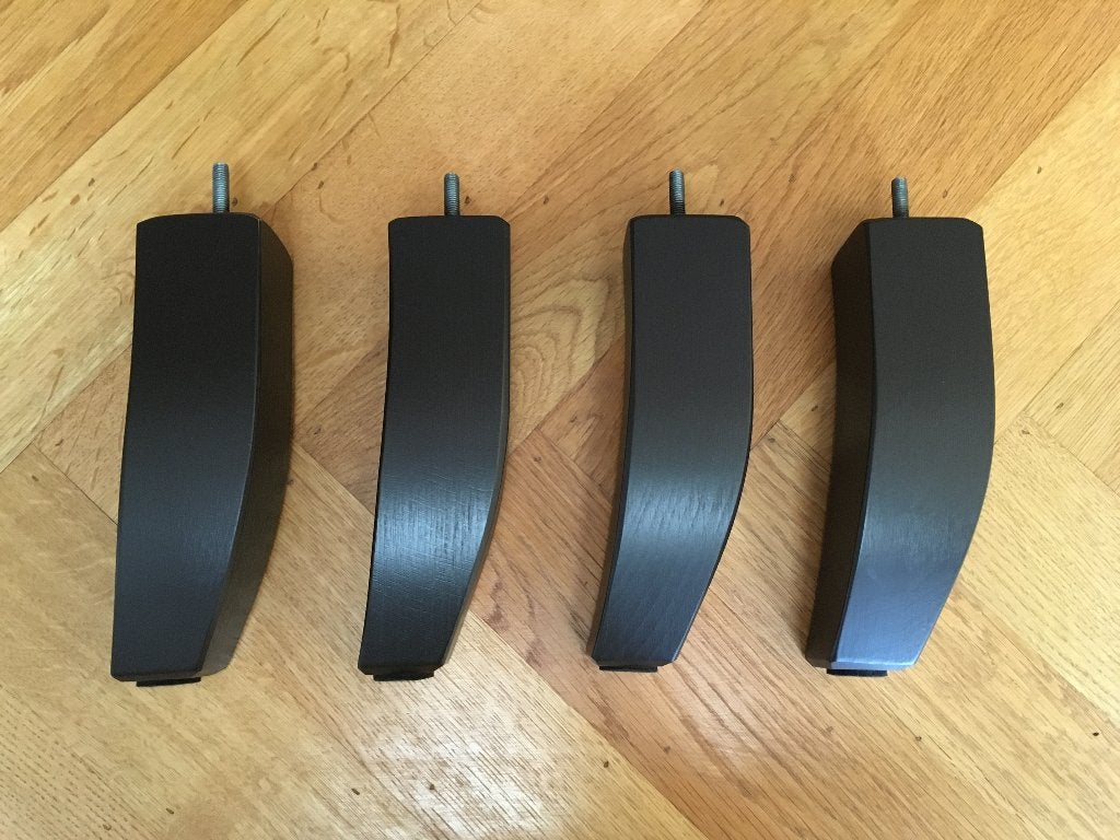 4 massief houten poten voor een voetenbank, poef of fauteuil, Minder dan 50 cm, Nieuw, Minder dan 50 cm, Ophalen of Verzenden