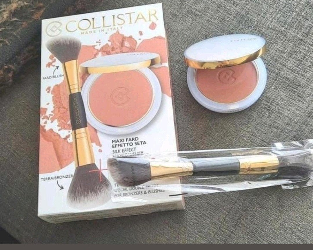 Collistar giftbox silk effect maxi bronzer terracotta 3, Beige, Nieuw, Make-up, Verzenden
