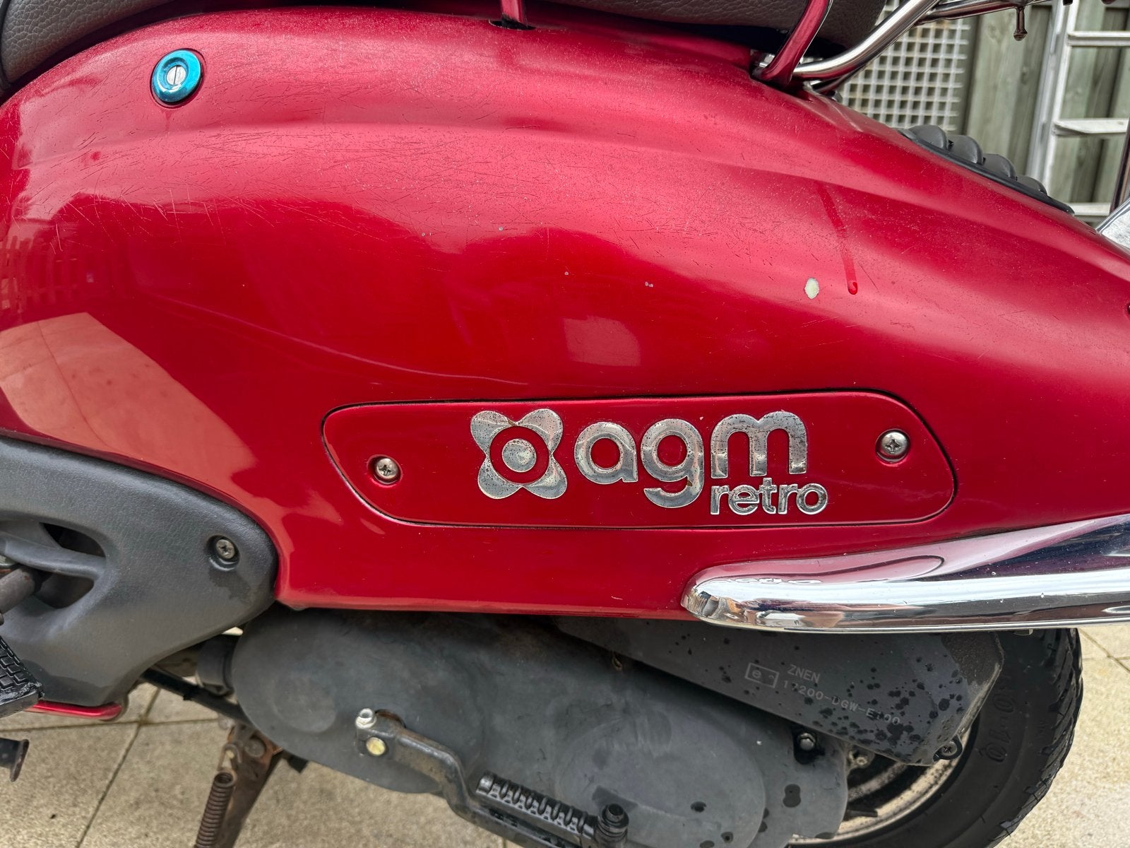 AGM Retro Scooter Rood ( blauw kenteken ), Ophalen, Gebruikt