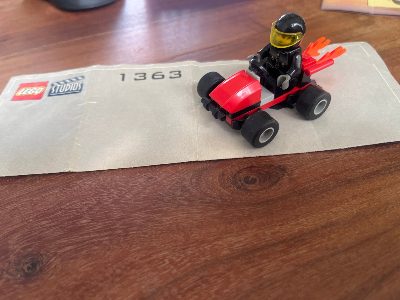 Lego Studios Stunt Go Cart 1363 uit 2001 met boekje, Gebruikt, Overige thema's, Lego, Ophalen of Verzenden