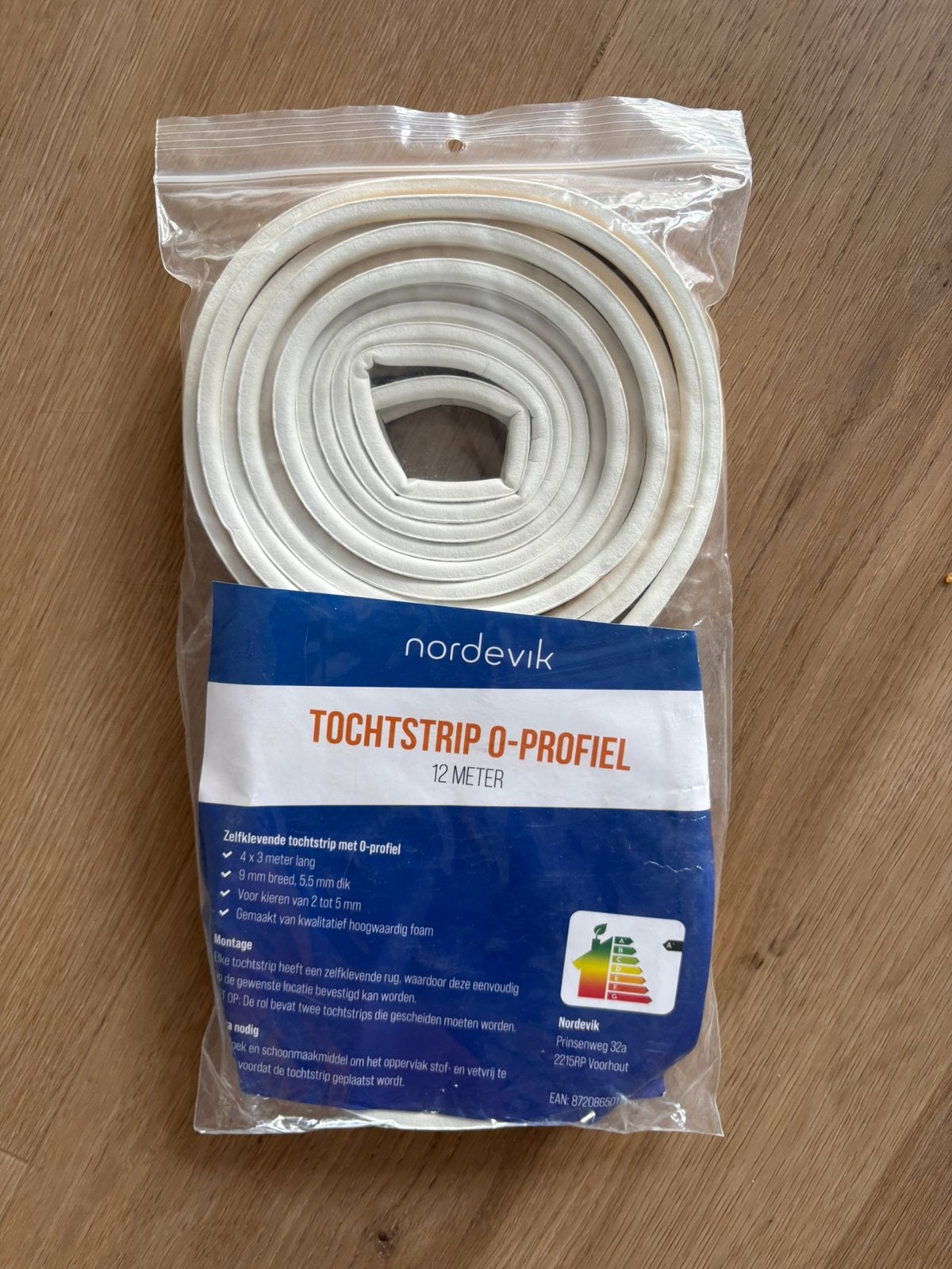 Tochtstrip zelfklevend o-profiel 12 meter, Minder dan 4 cm, Overige materialen, Nieuw, Ophalen of Verzenden