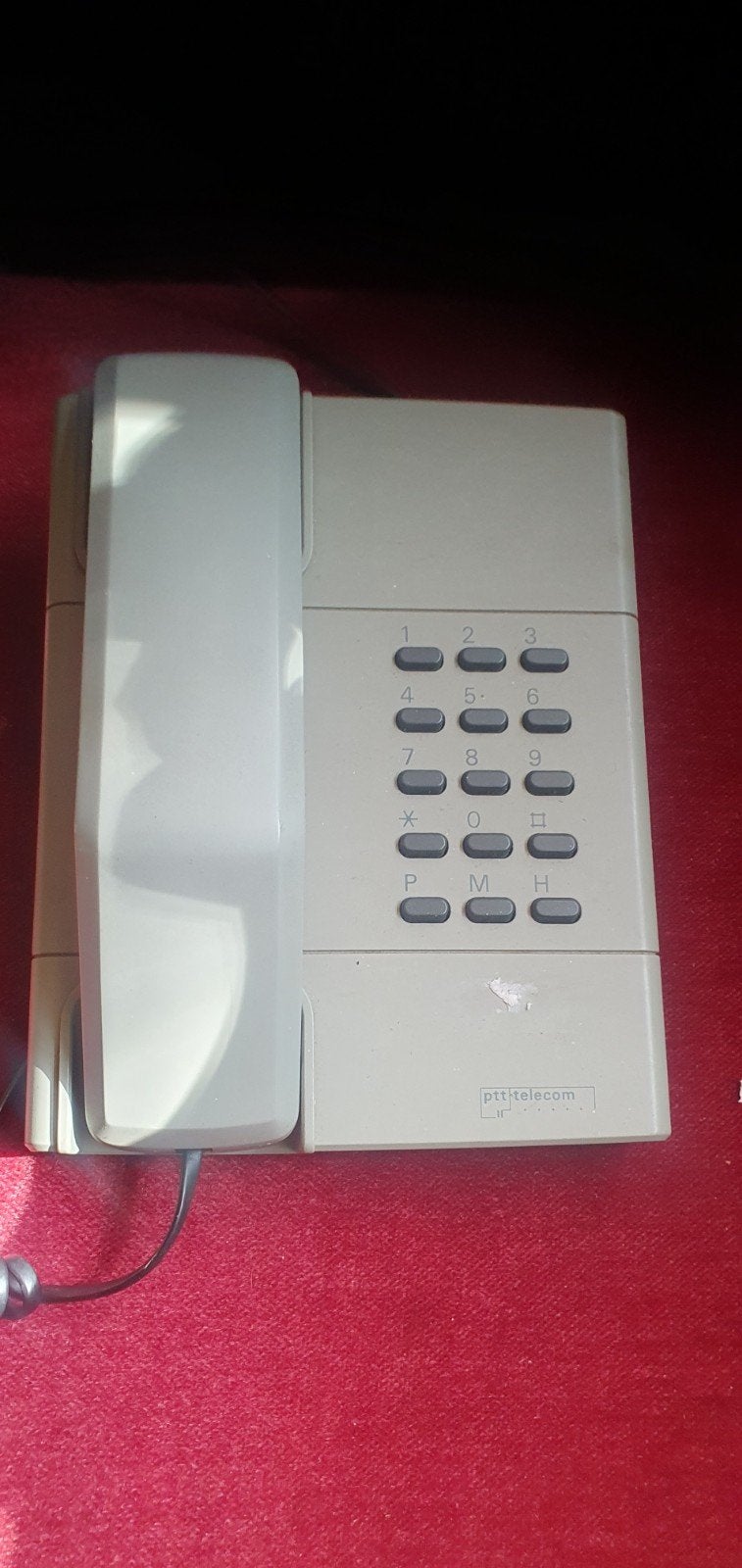 Vintage PTT Telecom Telefoon met Druktoetsen, Telecommunicatie, Ophalen of Verzenden, Gebruikt