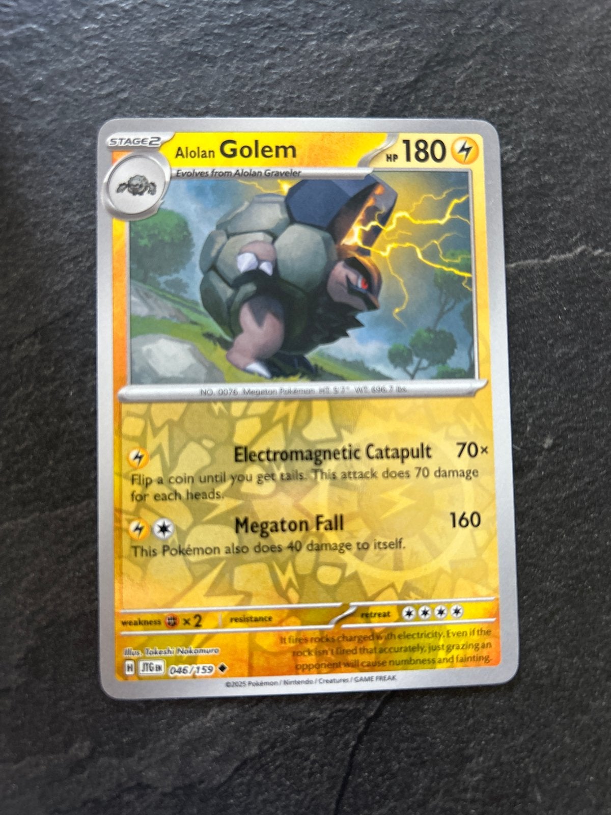 Alolan Golem Pokémon kaart - 046/159, Ophalen of Verzenden, Nieuw, Losse kaart