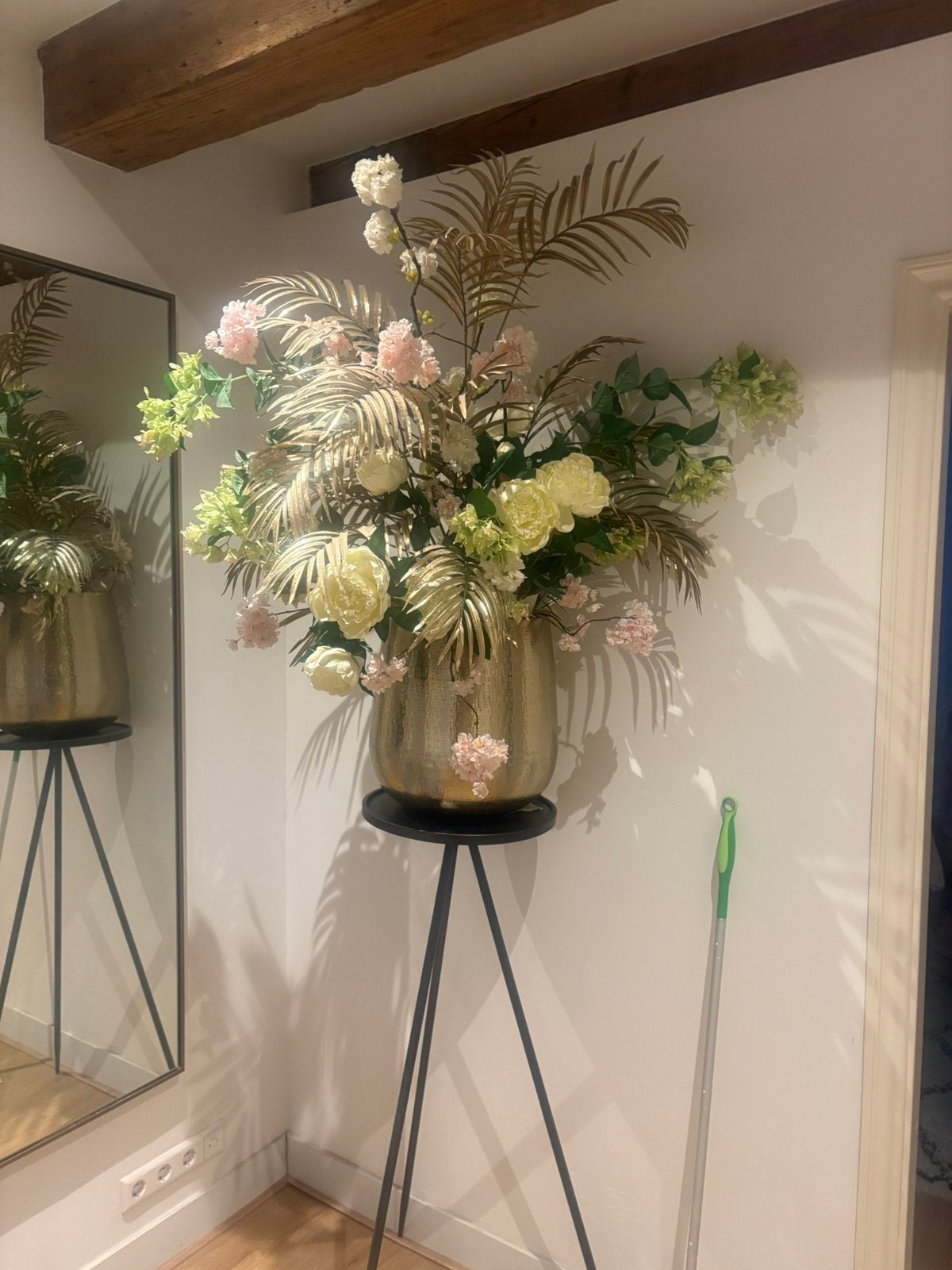 4 prachtige XL vazen gevuld met zijdebloemen, Ophalen, Zo goed als nieuw